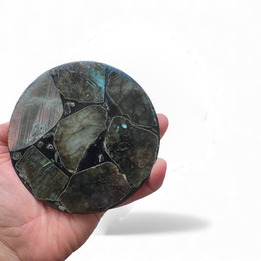 Labradorite Mosaic Charging Plate - Madagascar