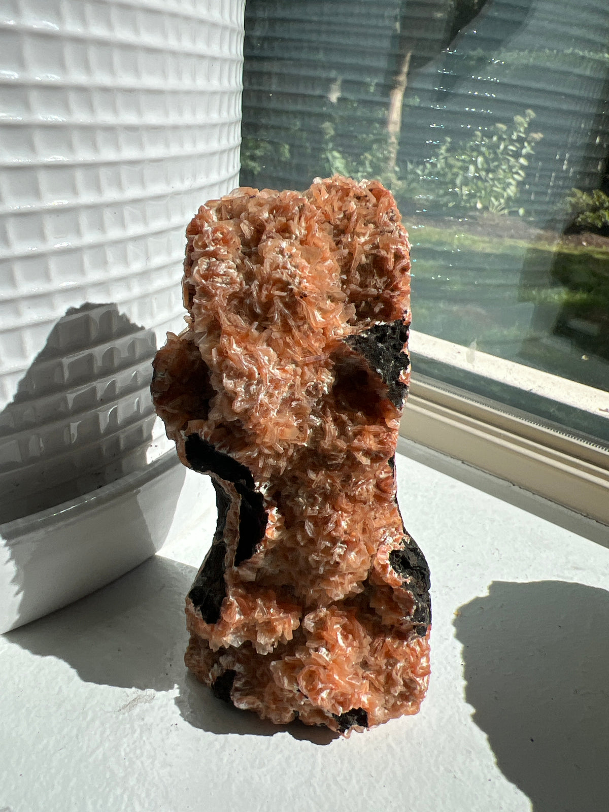 Orange Heulandite cluster