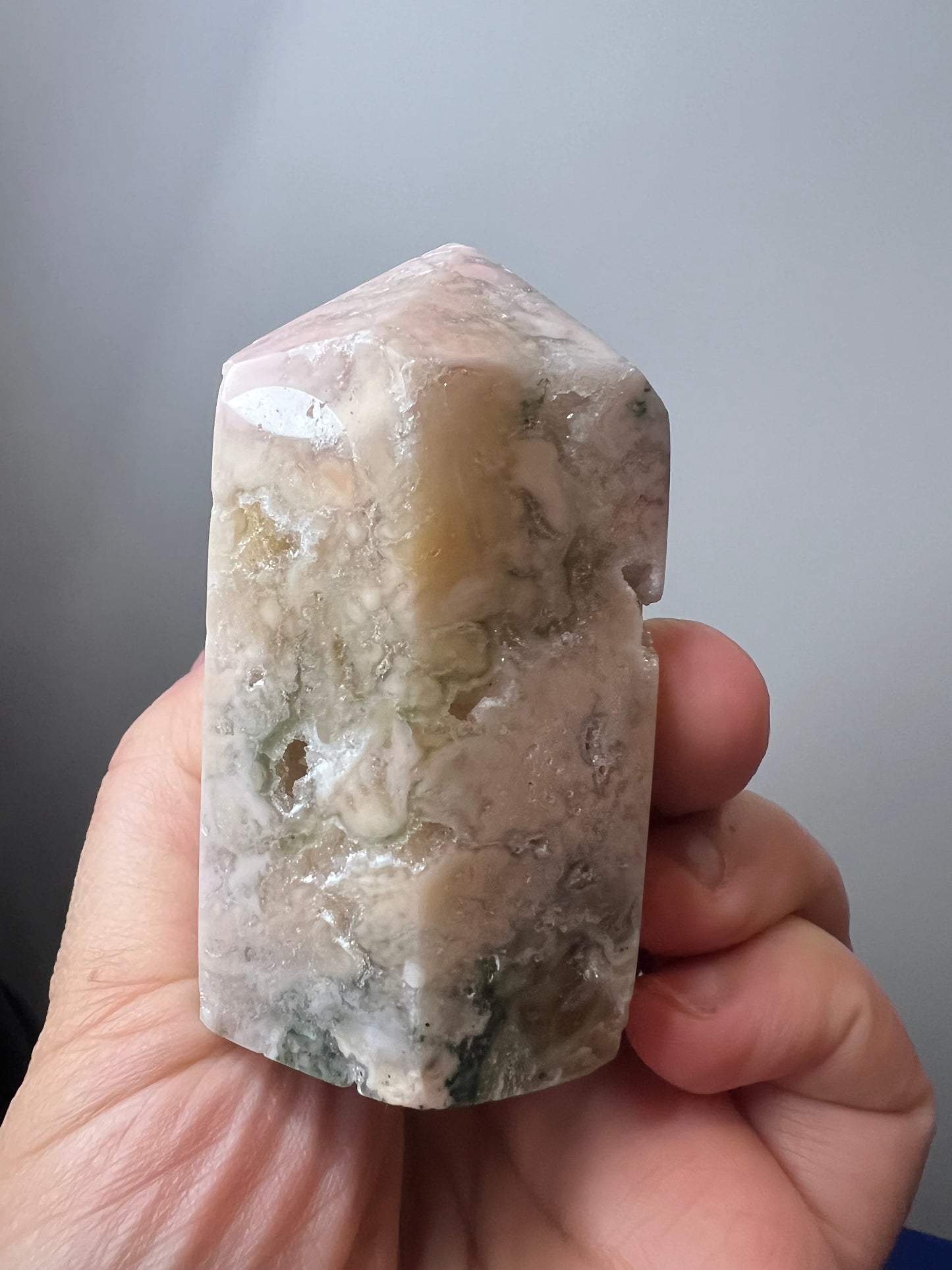 Rose Amethyst Tower with Druzy Pocket - Argentina