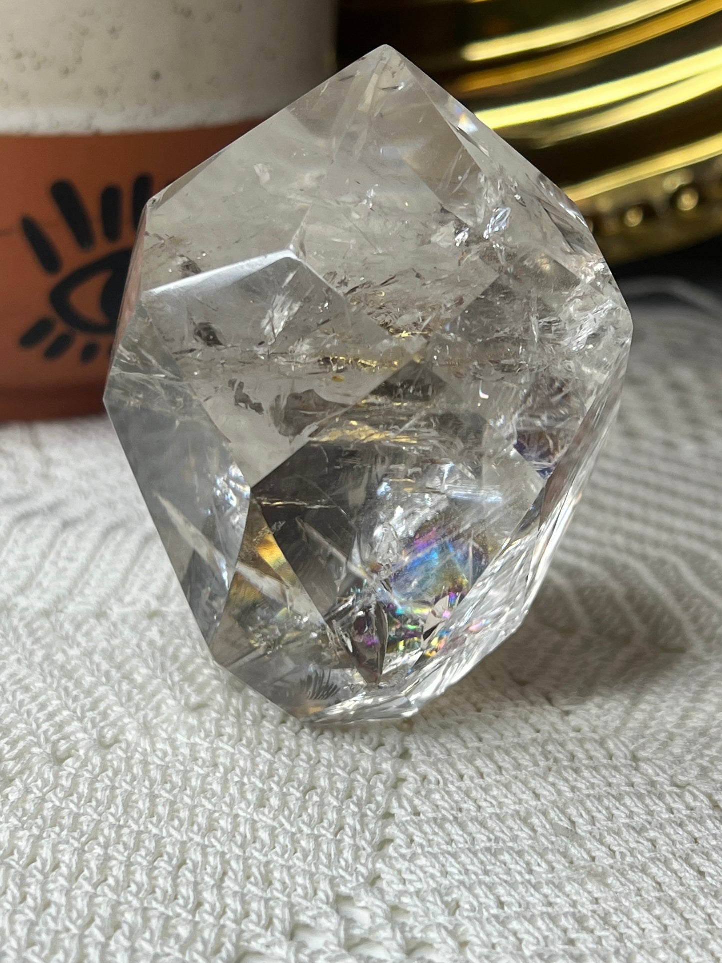 Faceted Clear Quartz - Raven + Sage