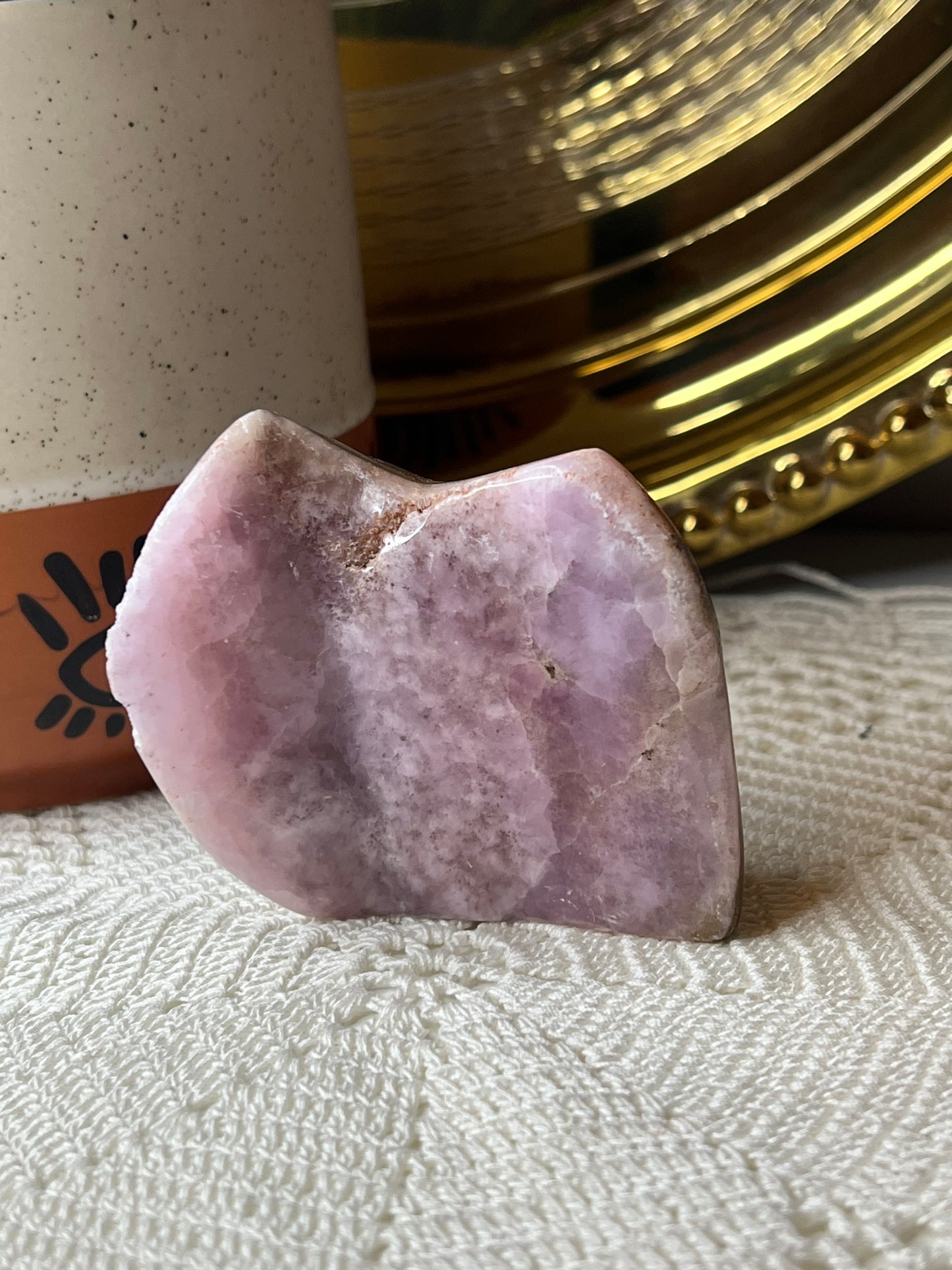 Pink Aragonite Polished Slab (UV Reactive) - Raven + Sage