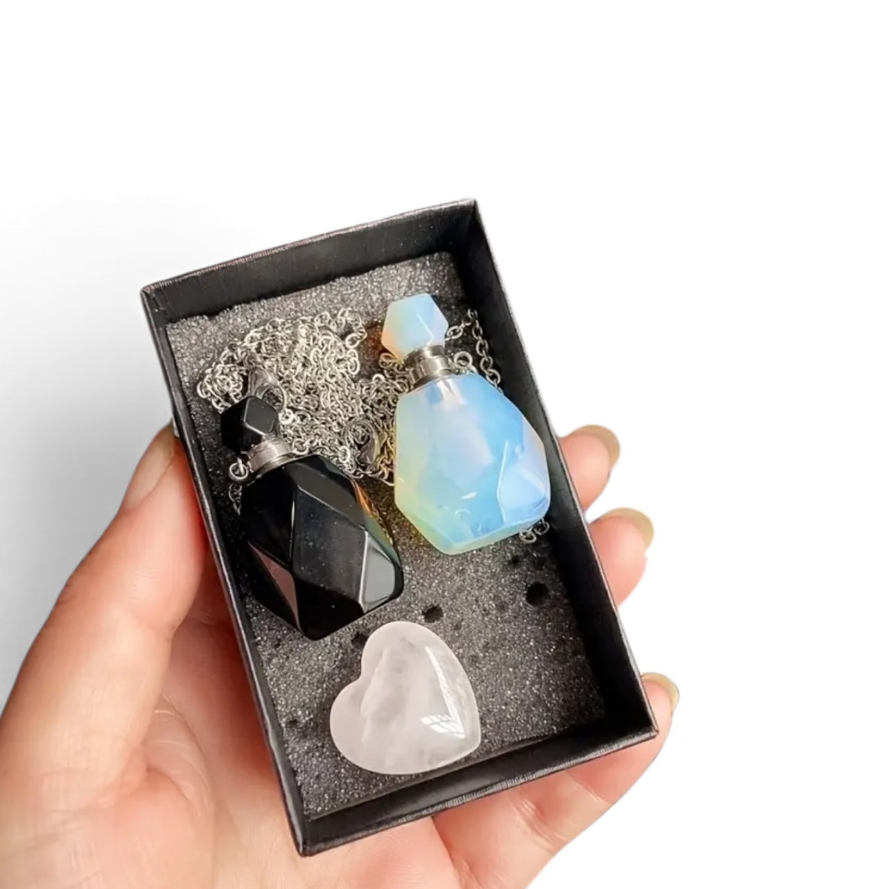 Perfume Bottle Necklace Gift Set D