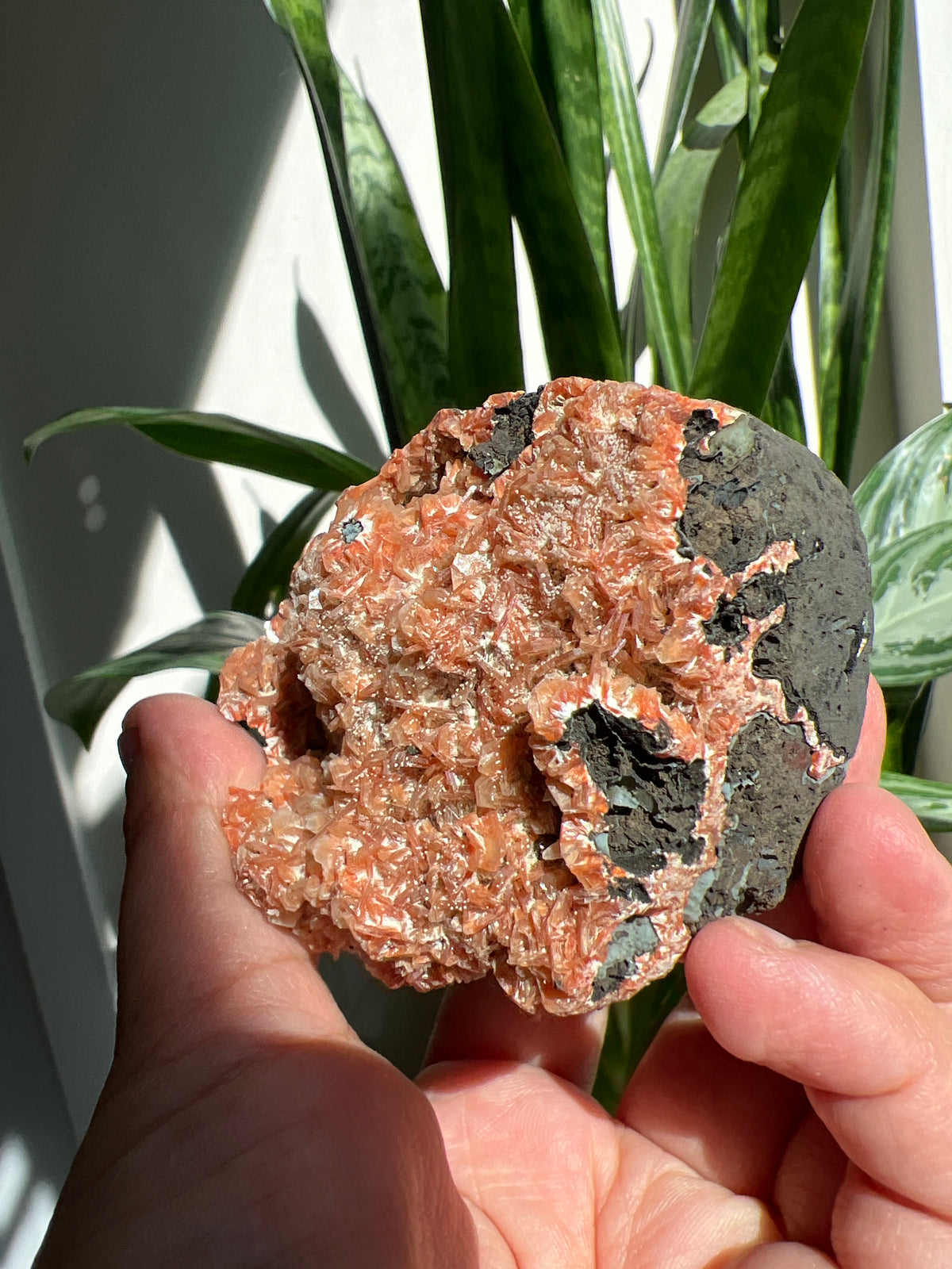 Orange Heulandite cluster