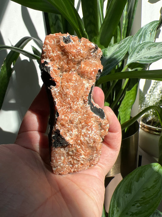 Orange Heulandite cluster