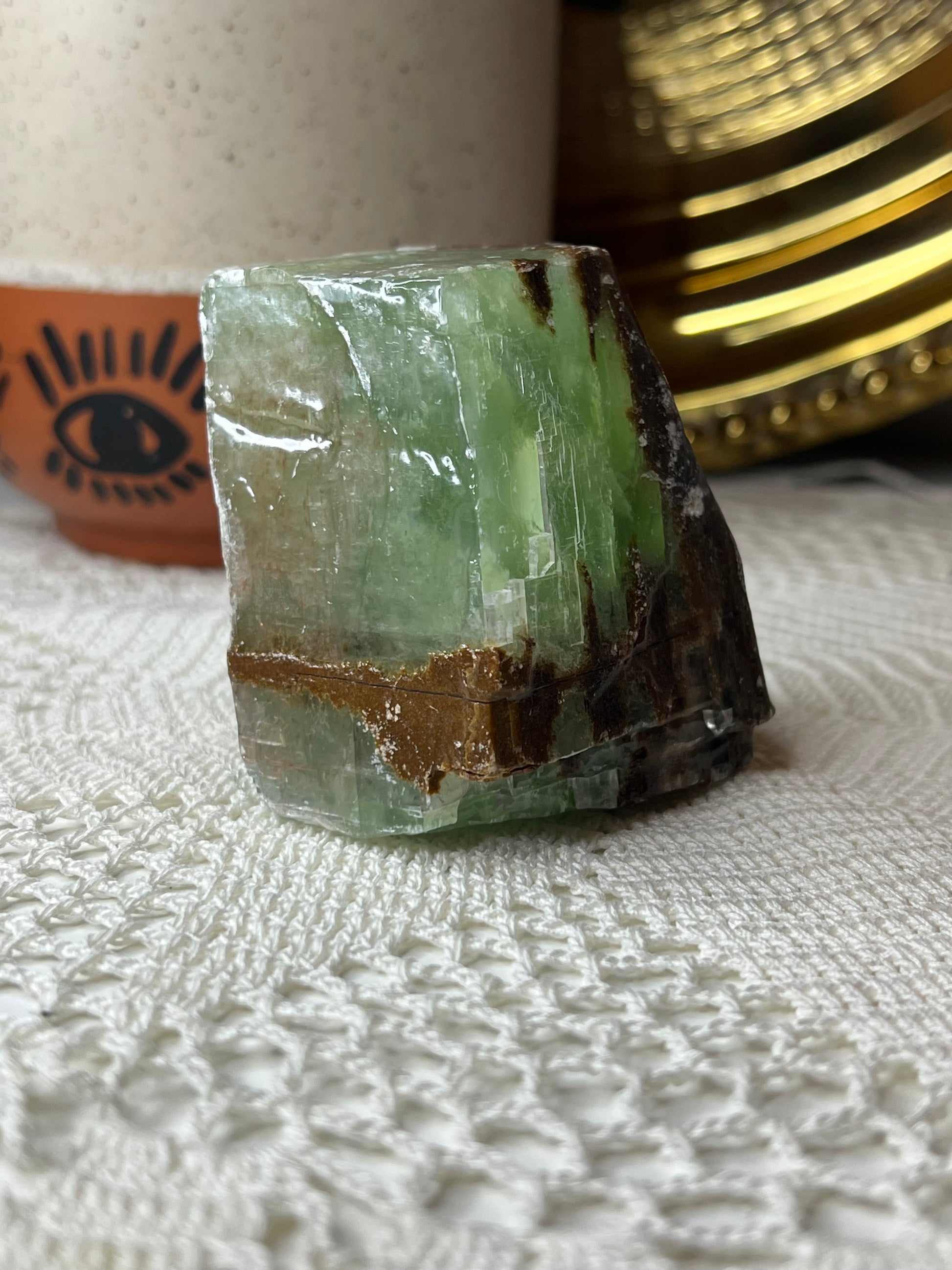 Green Calcite Chunk - Raven + Sage