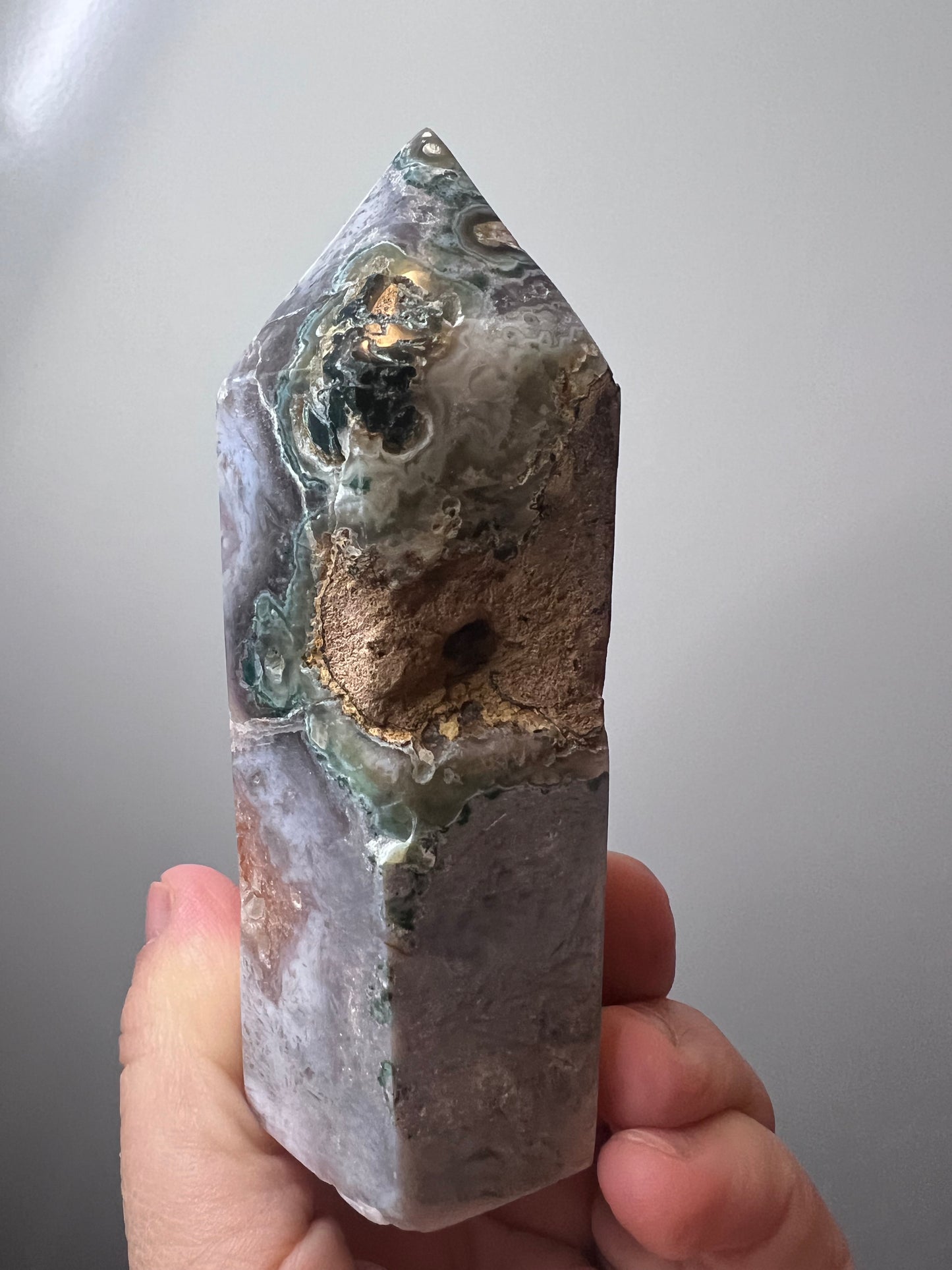 Rose Amethyst Tower with Druzy & Floral Formations - Argentina