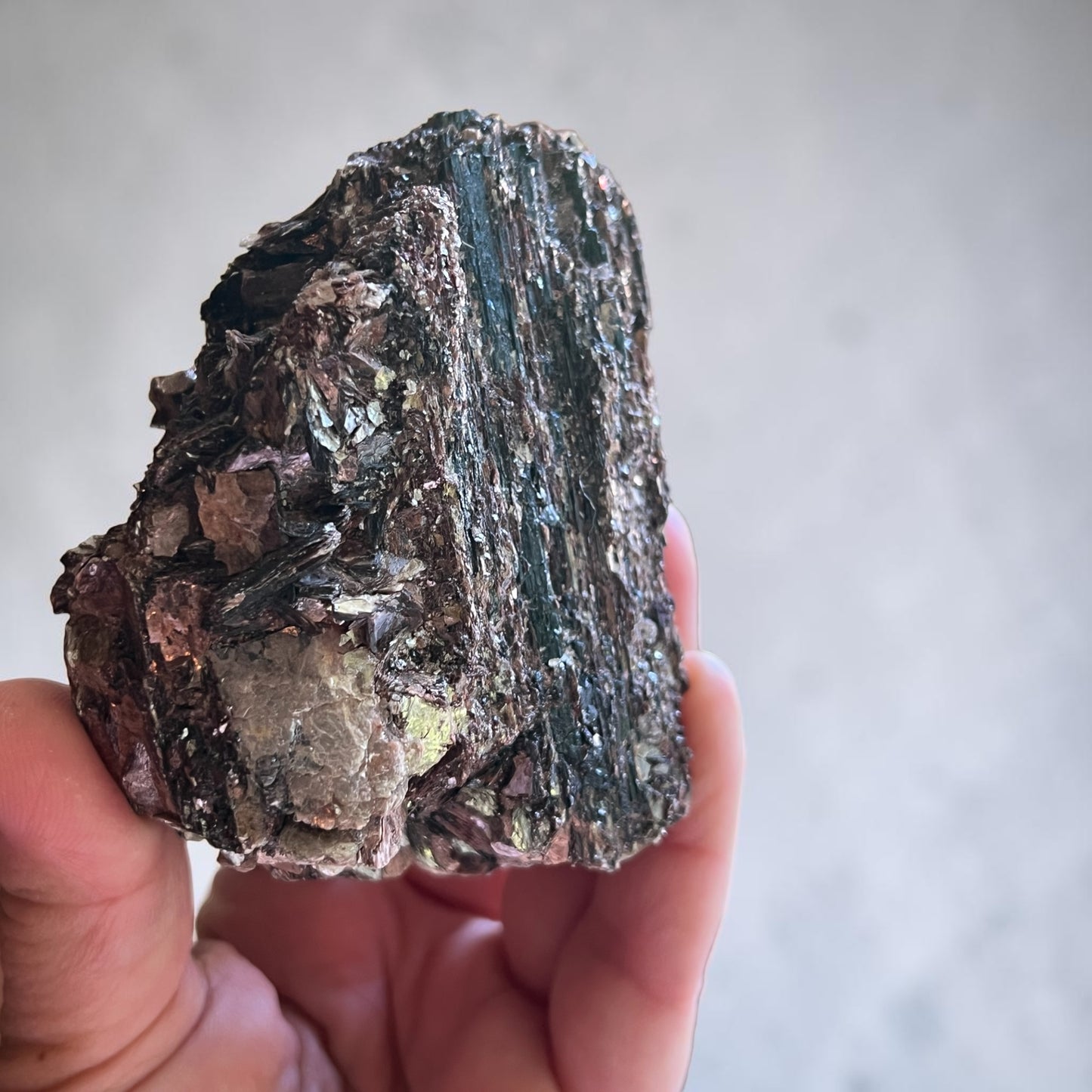 Black Tourmaline with Gold Mica