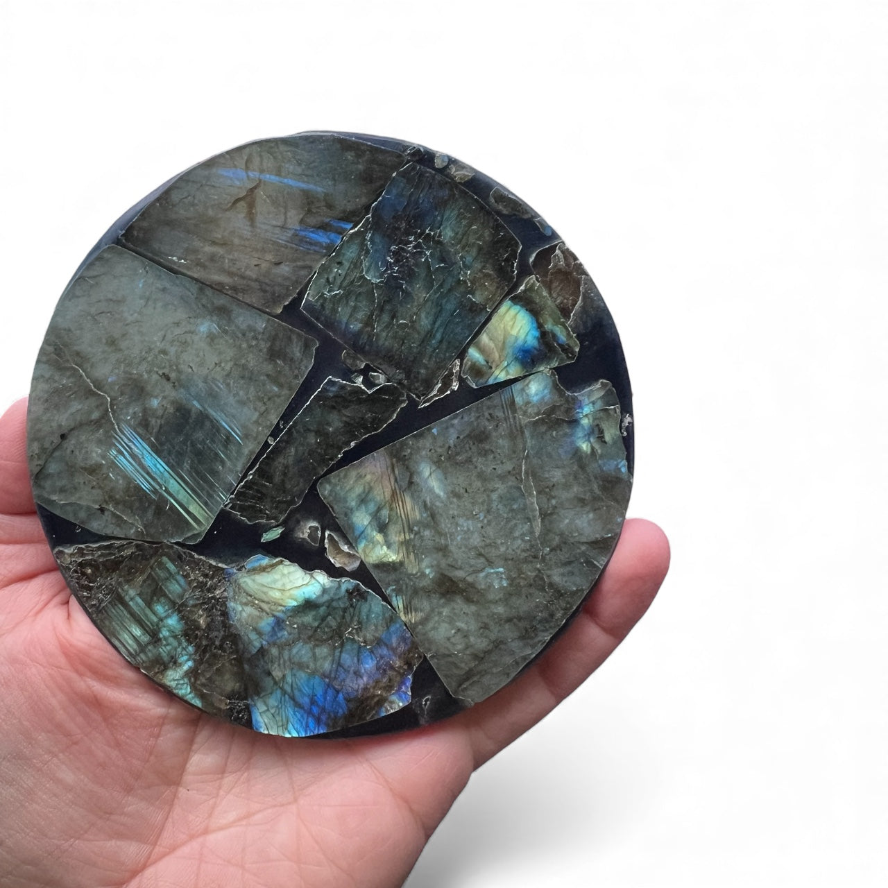 Labradorite Mosaic Charging Plate - Madagascar