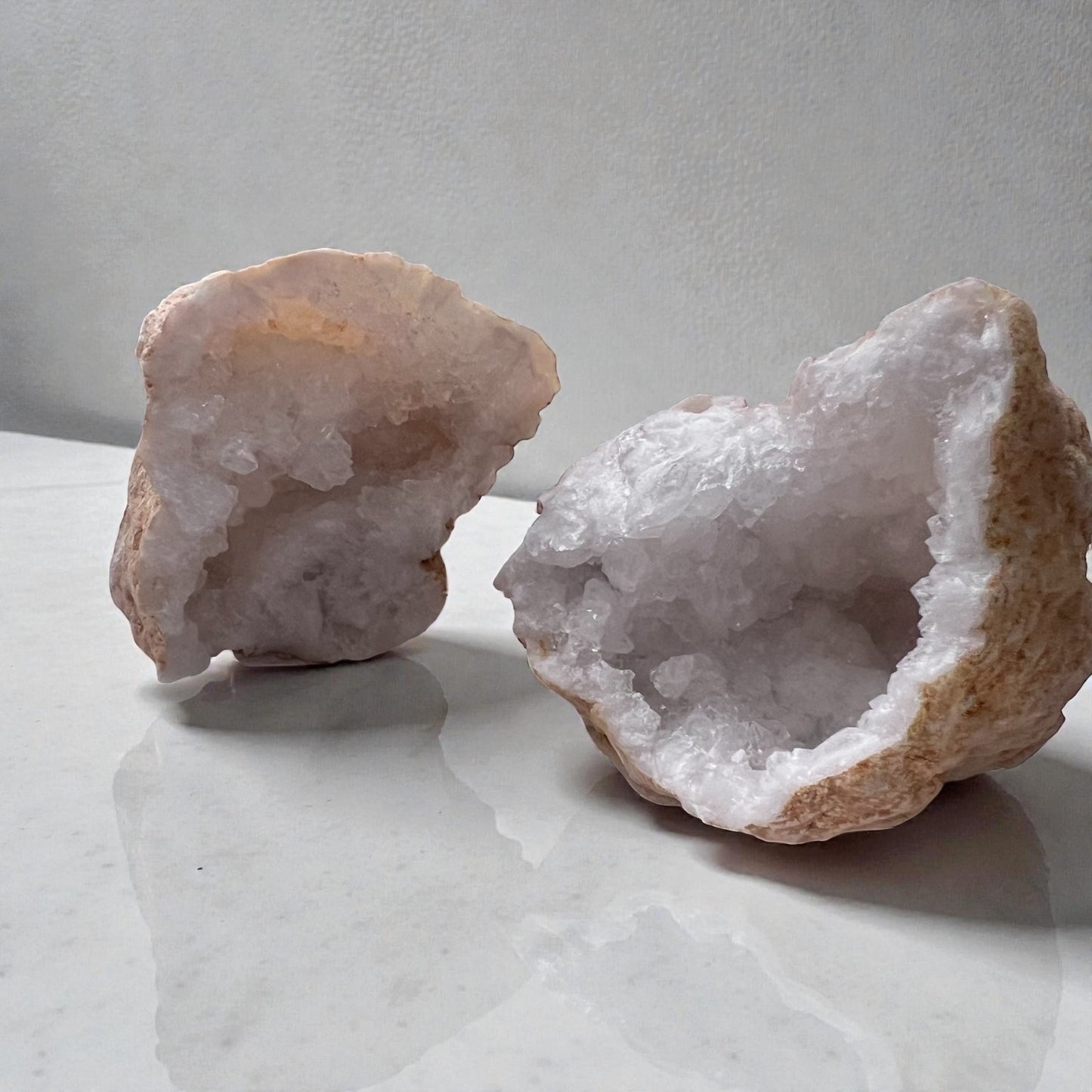 Clear Quartz Geode Pair - Morocco