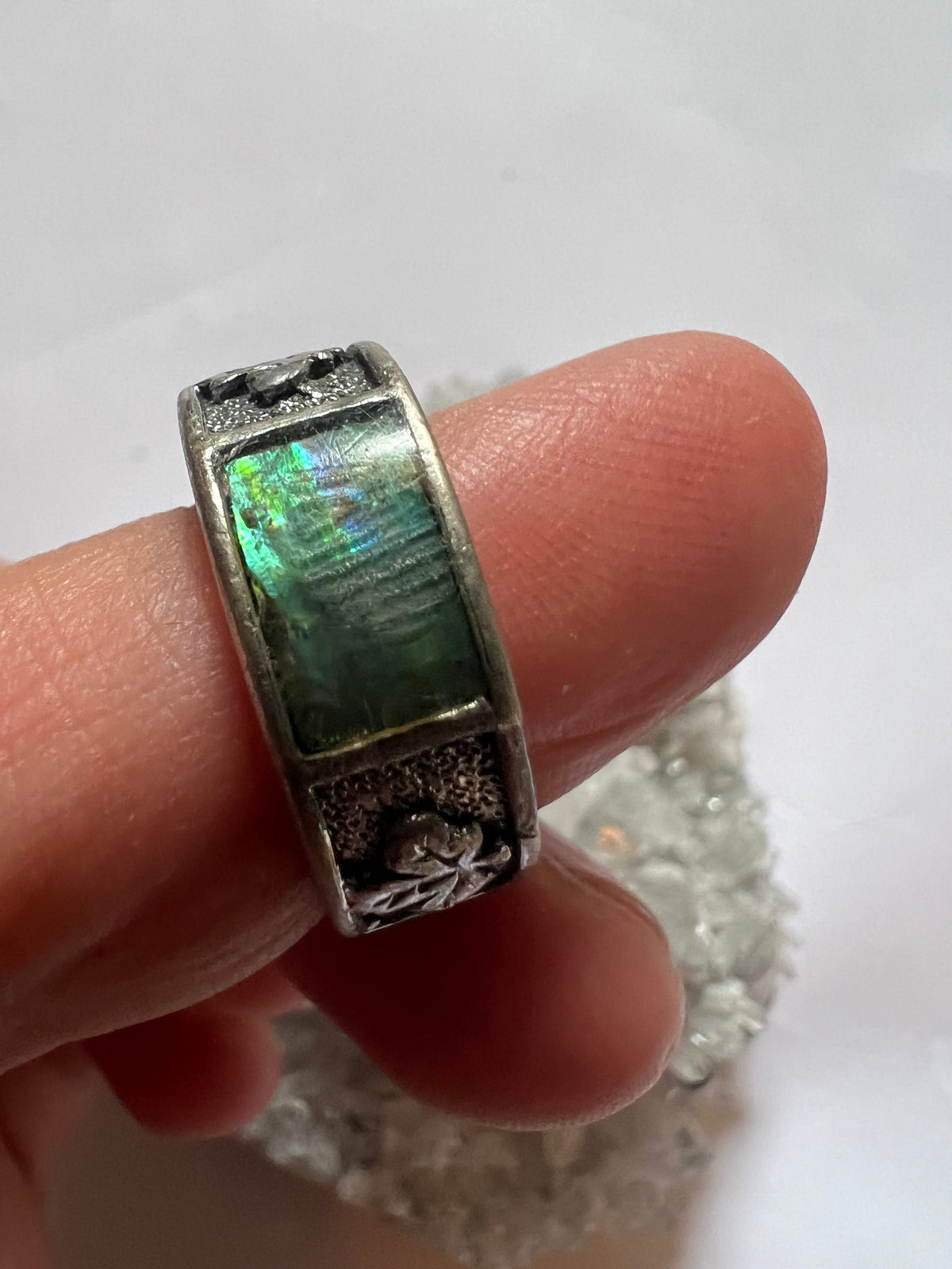 Abalone Shell Ring - size 7