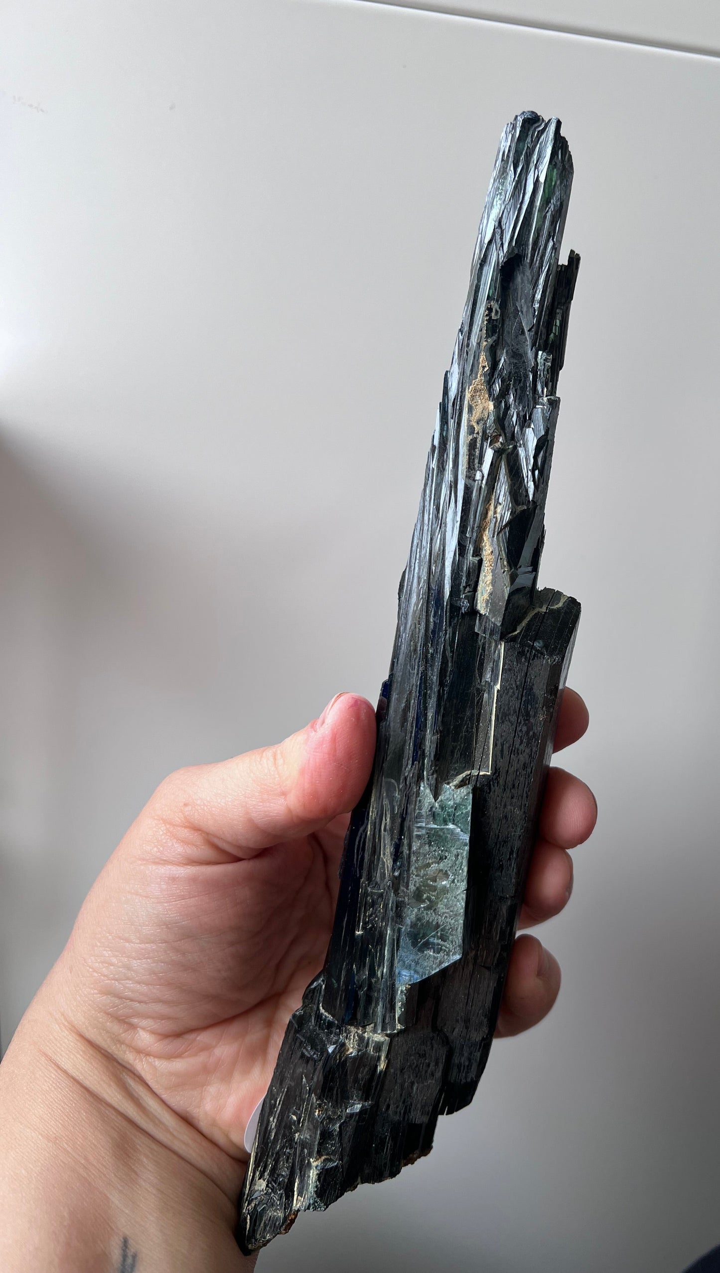 Large Deep Blue-Green Vivianite Blade Cluster – Rare Collector’s Mineral - Brazil