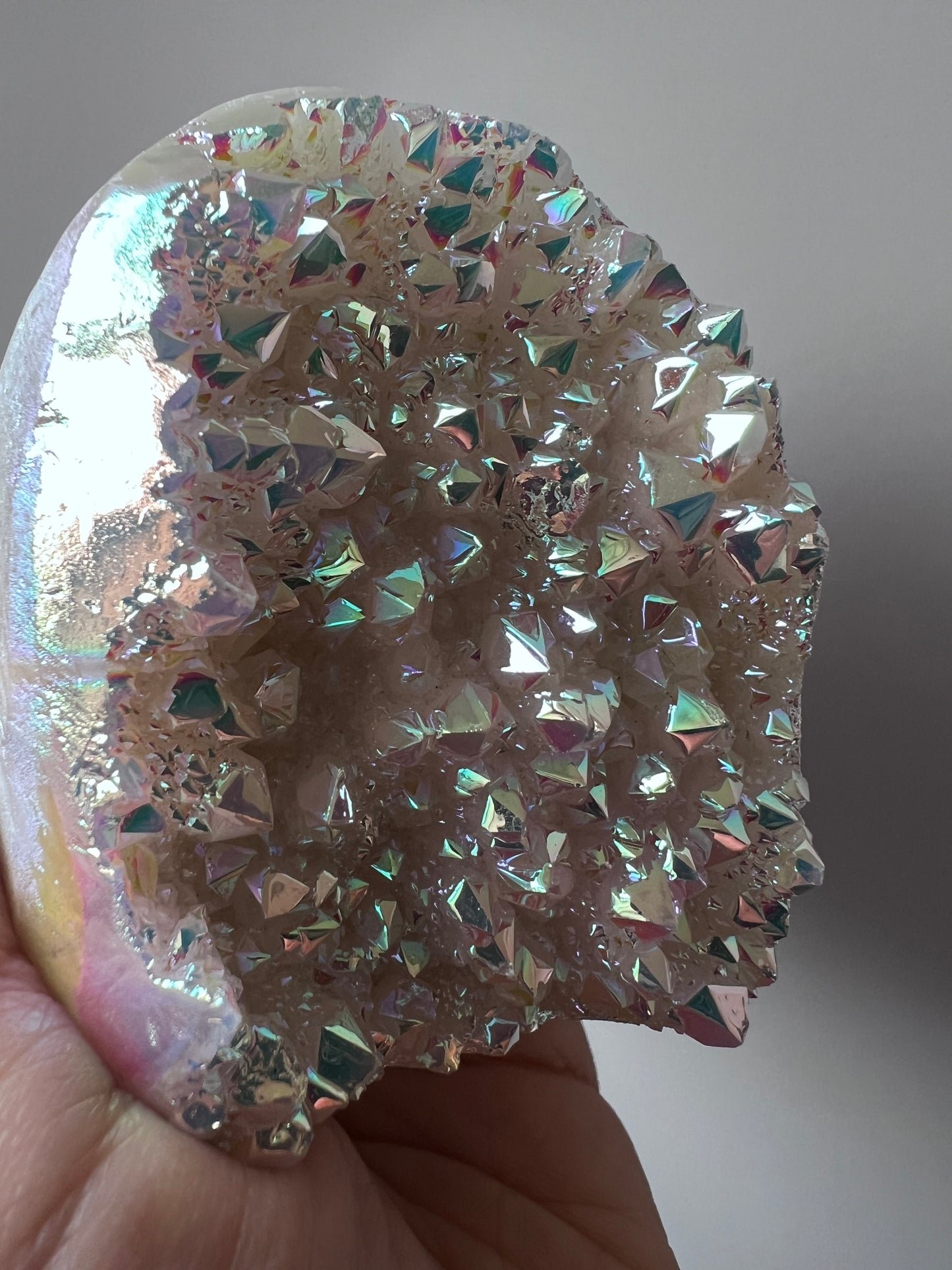 Angel Aura Quartz Geode Cluster Decorator - Brazil