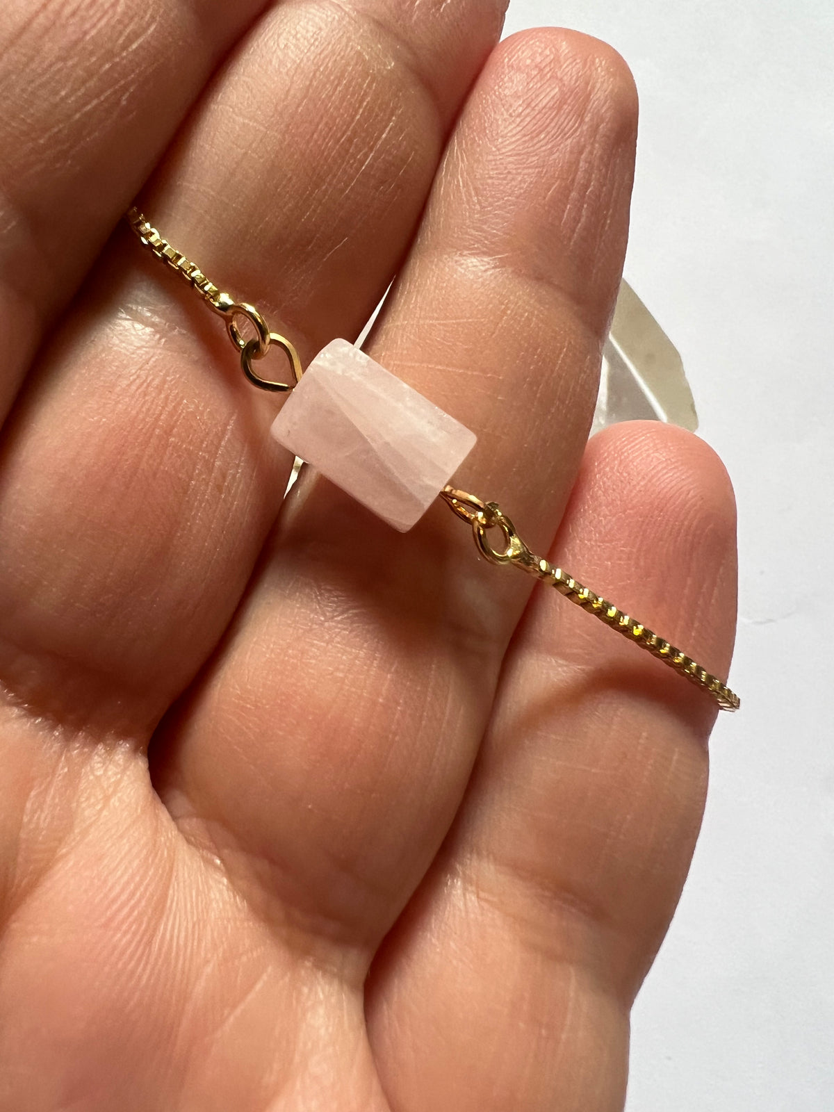 Rose Quartz Good Plated Bracelet