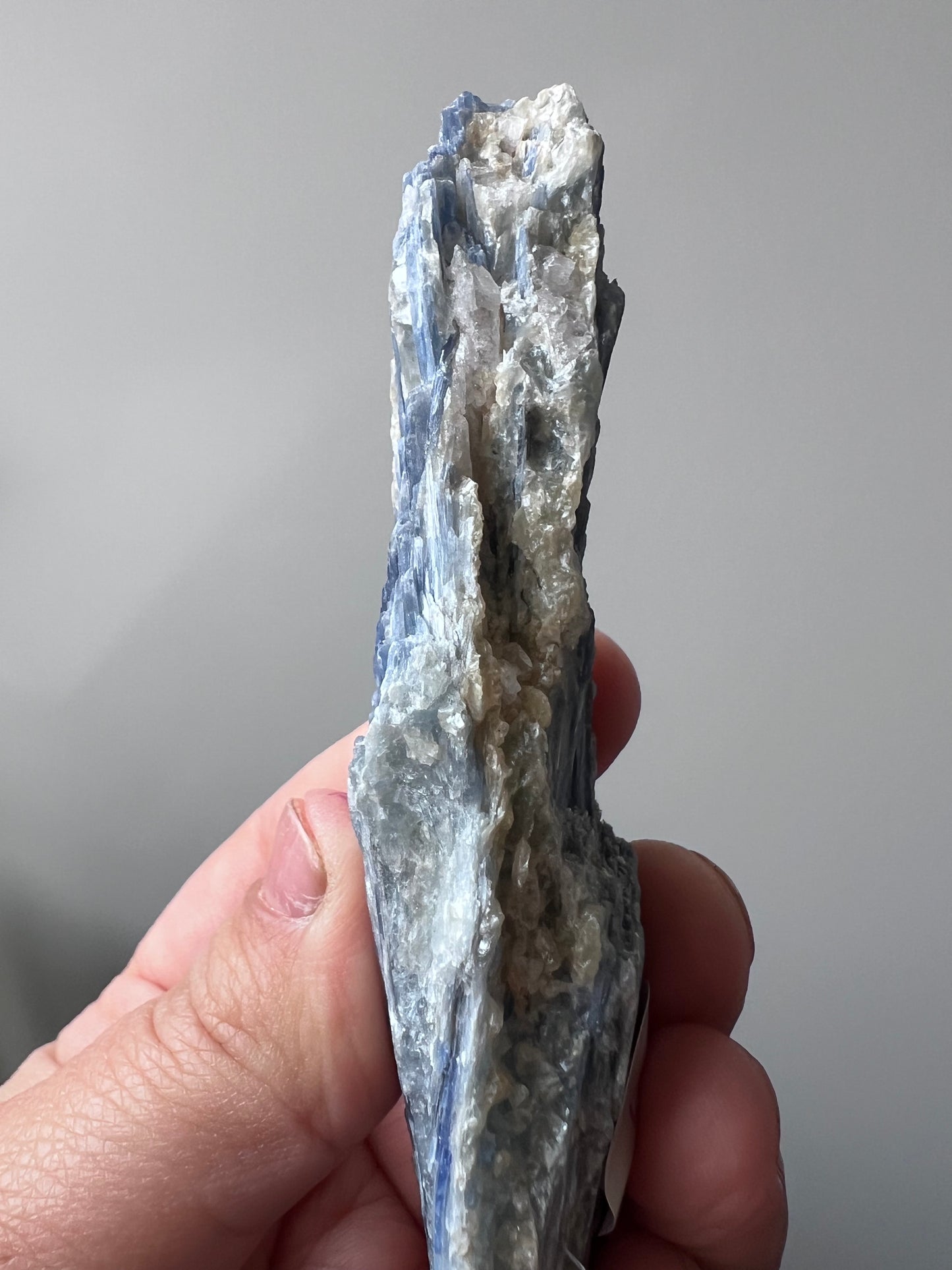 Blue Kyanite Cluster with Quartz – High-Grade Raw Blade Formation - Brazil