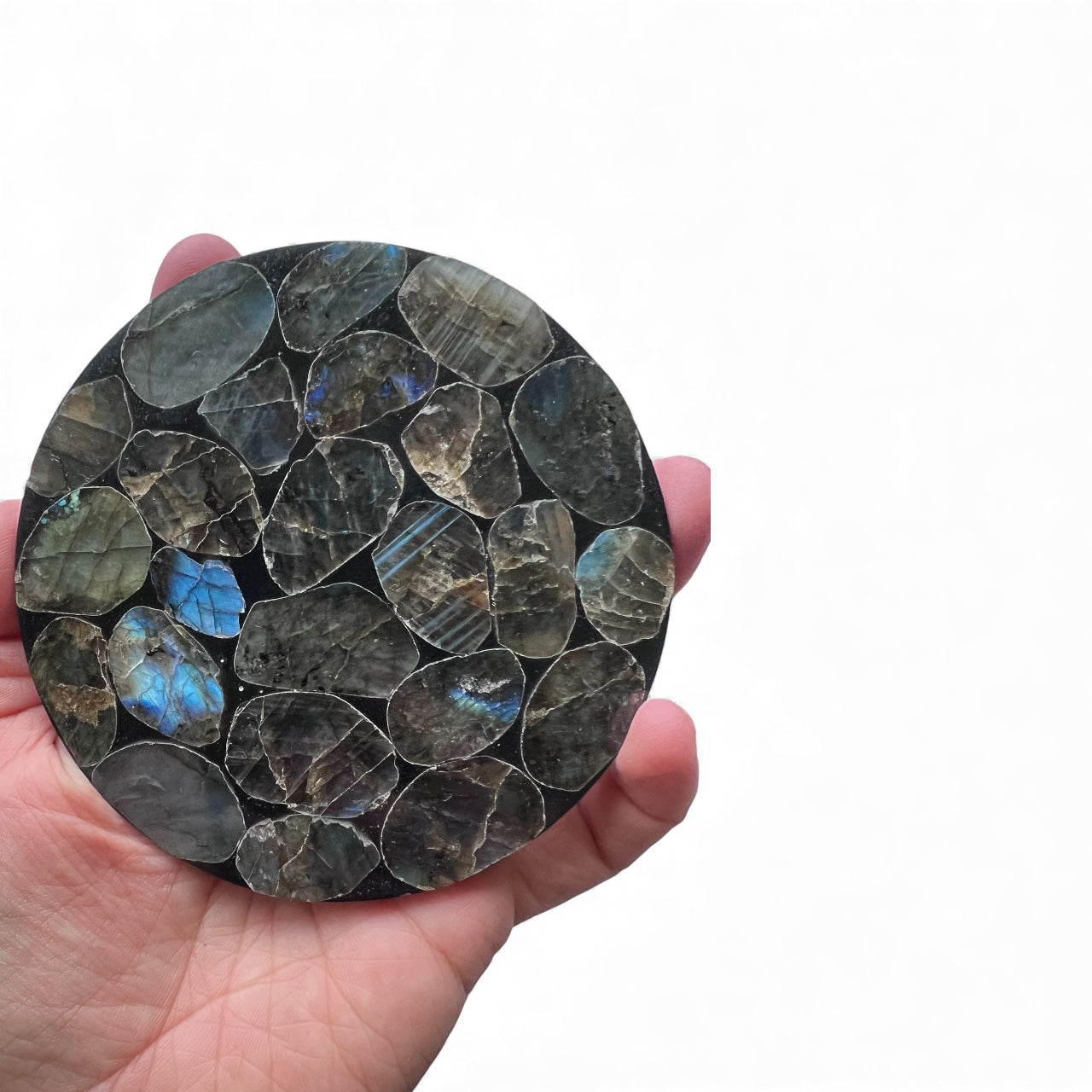 Labradorite Mosaic Charging Plate - Madagascar