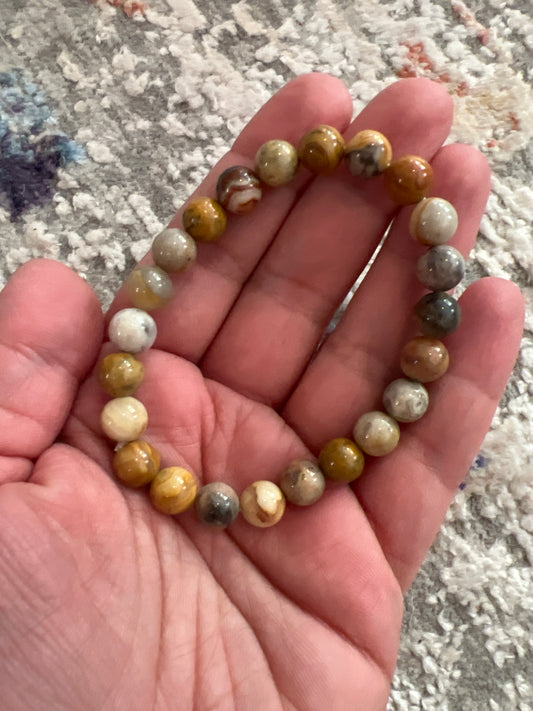 Crazy lace agate bracelet