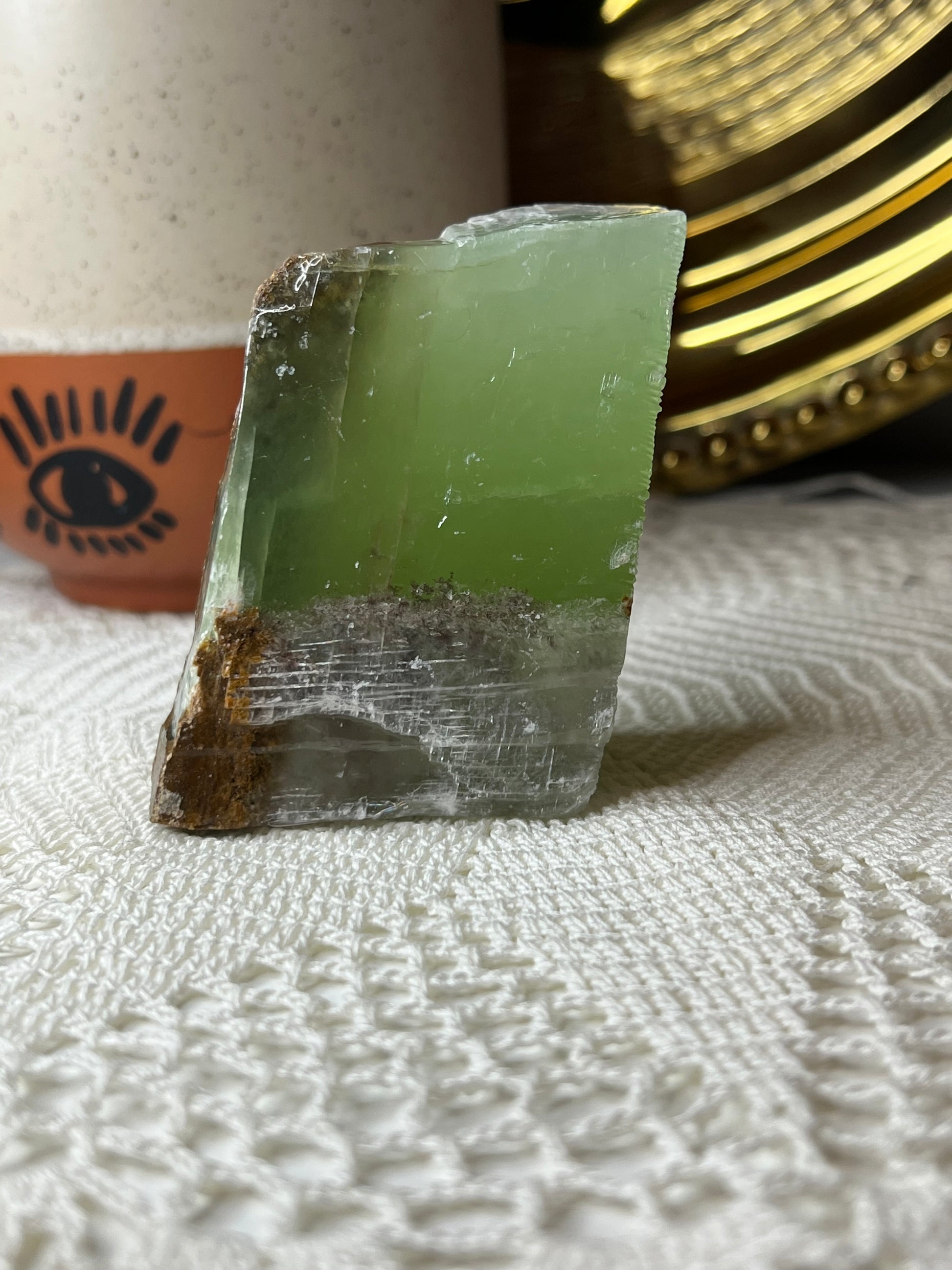 Green Calcite Chunk - Raven + Sage