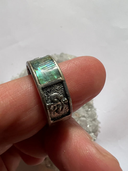 Abalone Shell Ring - size 7