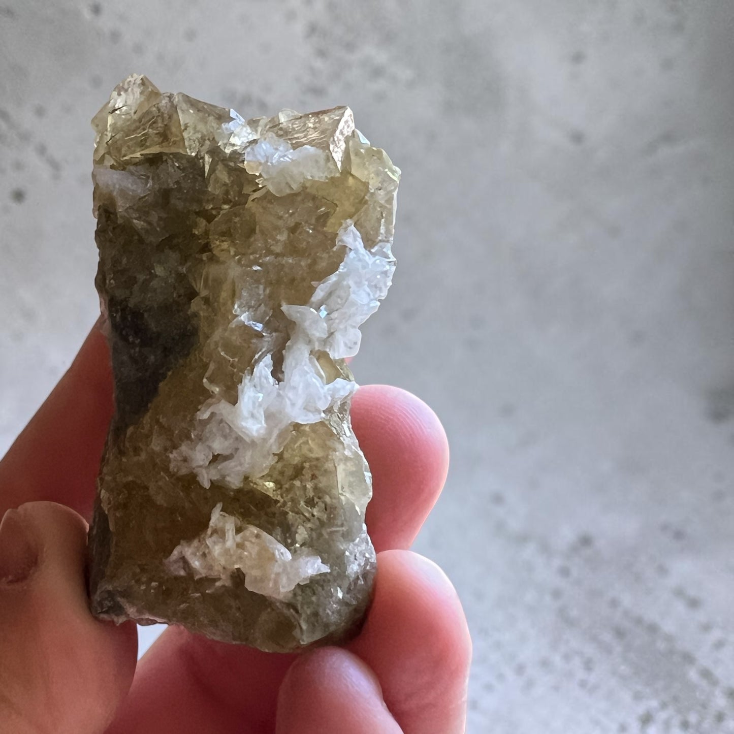 Yellow Fluorite & Calcite Cluster