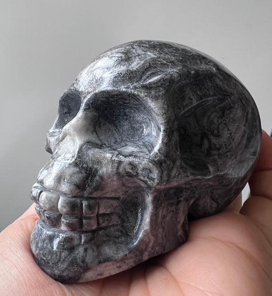 Ammonite Fossil Skull Carving – Morocco