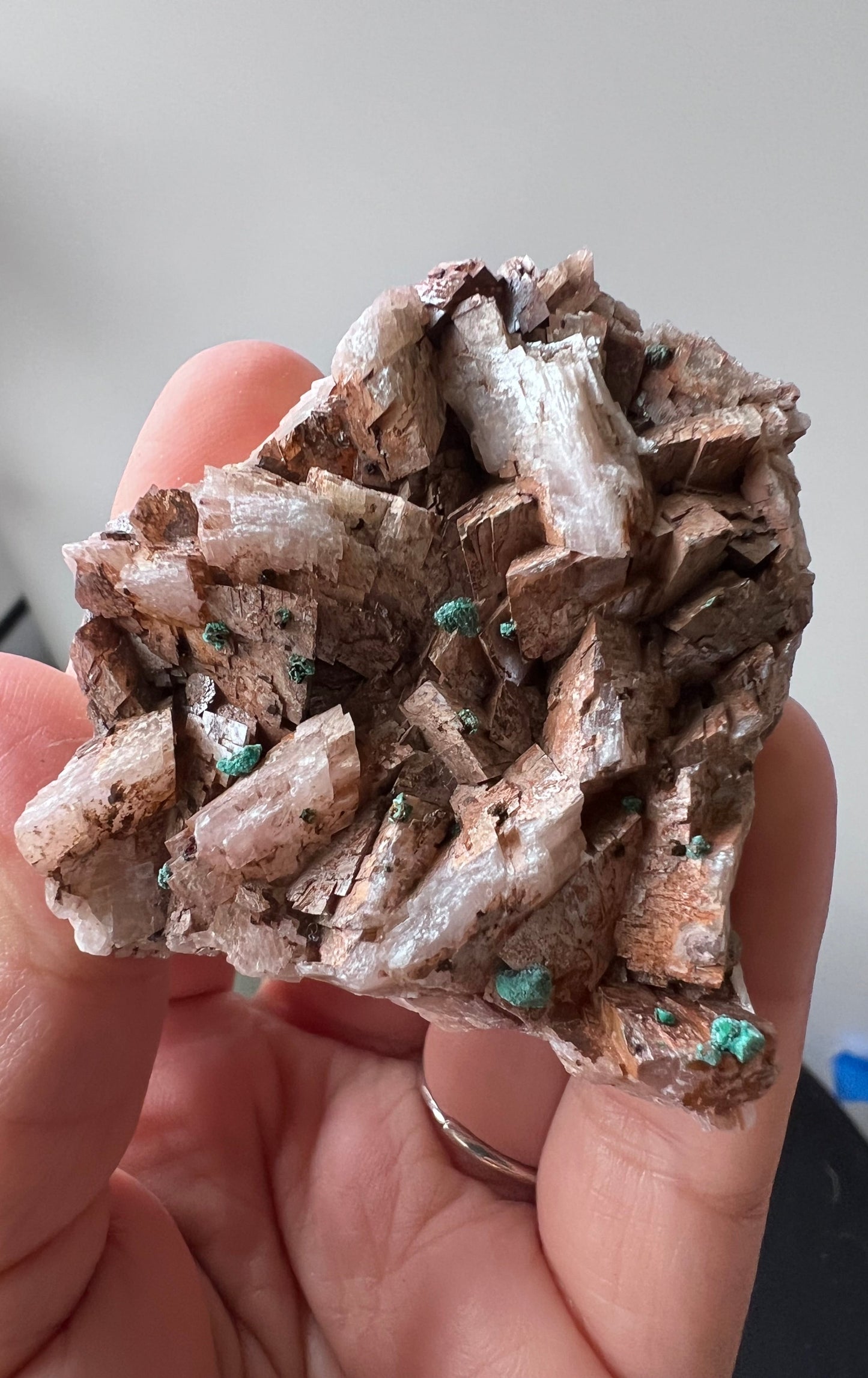 *RARE* Dolomite with Malachite Inclusions - Morocco