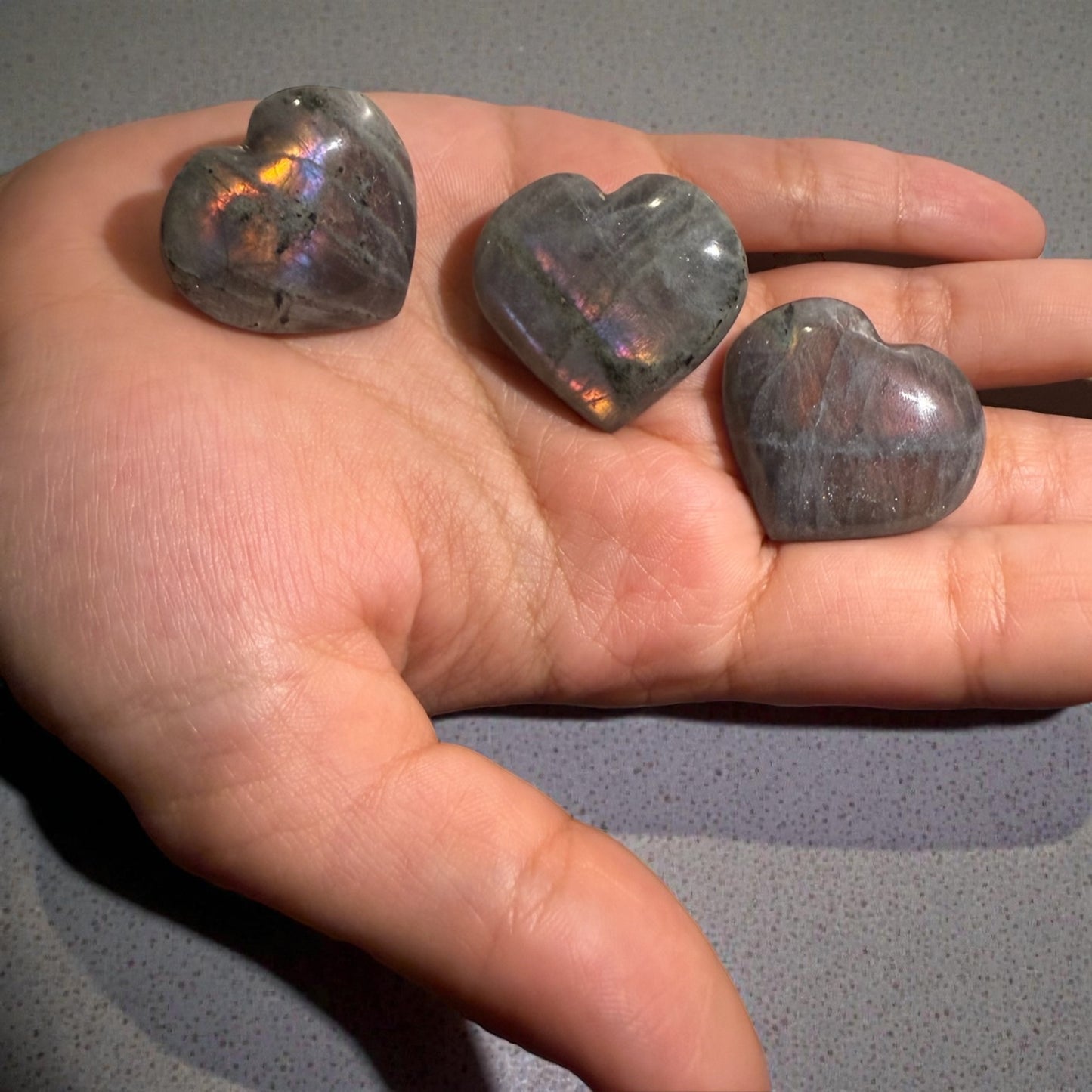 Labradorite Heart Carving - Madagascar