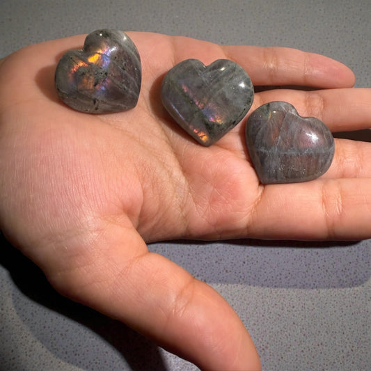Labradorite Heart Carving - Madagascar
