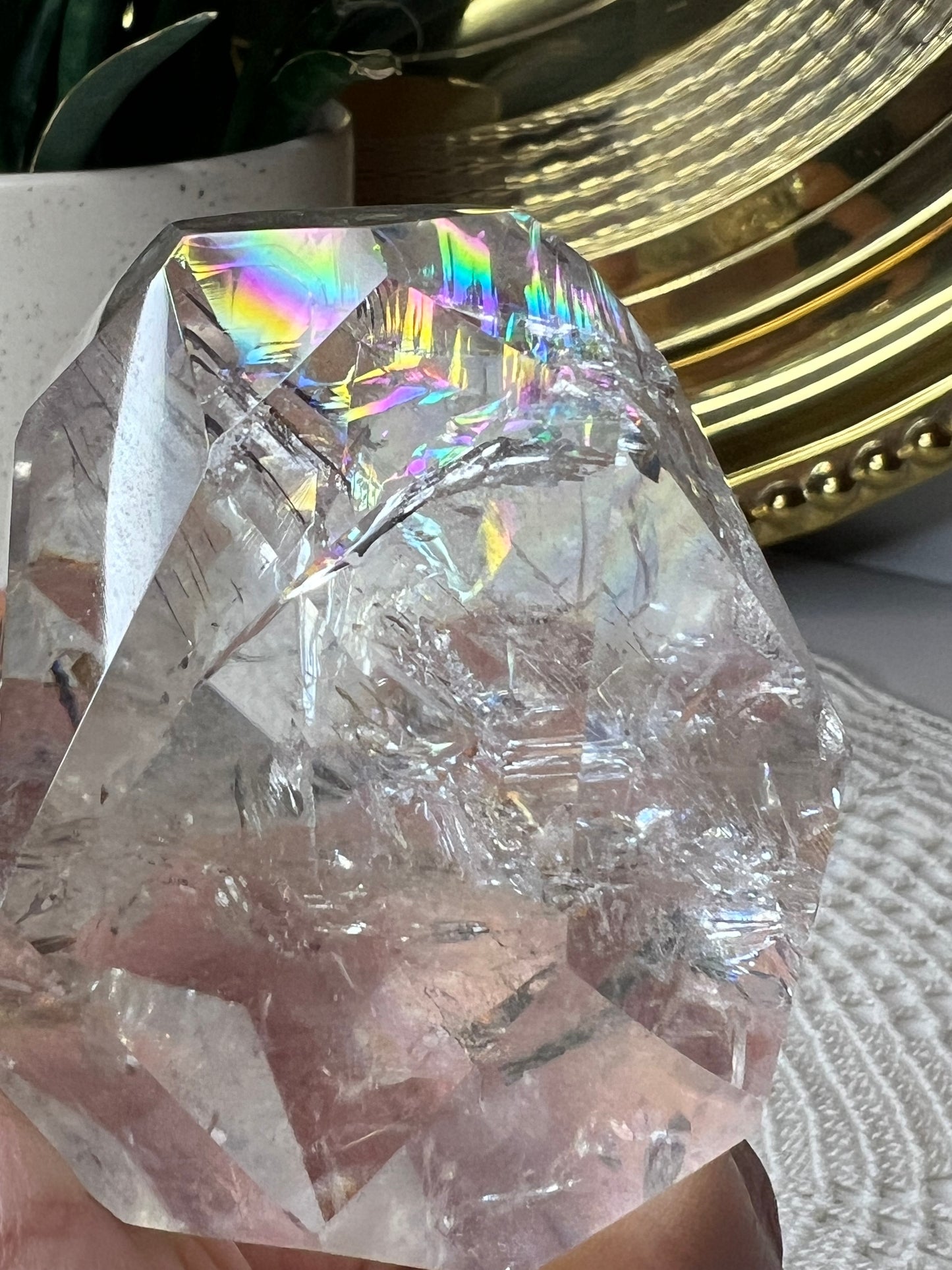 Faceted Clear Quartz - Raven + Sage