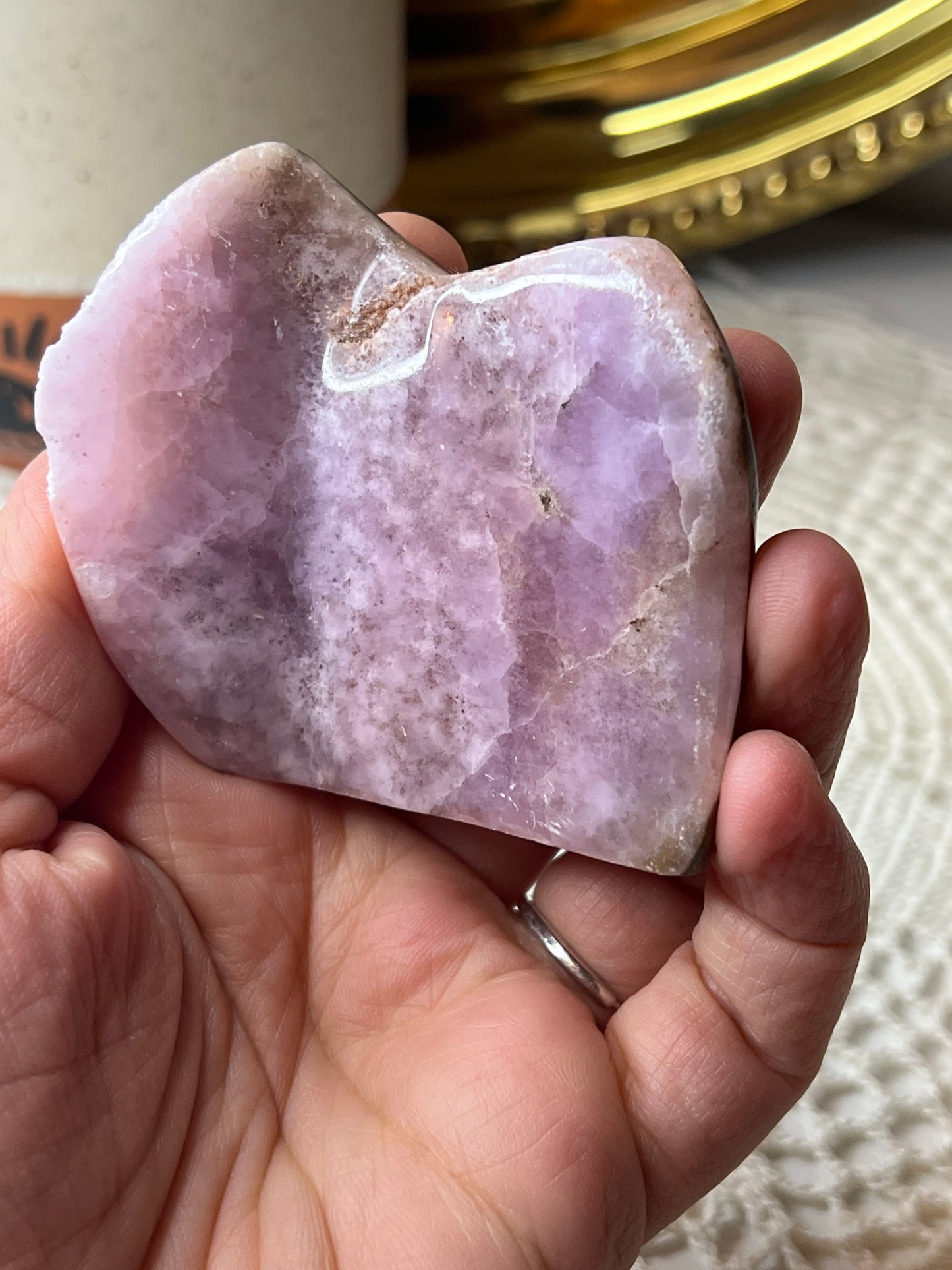 Pink Aragonite Polished Slab (UV Reactive) - Raven + Sage