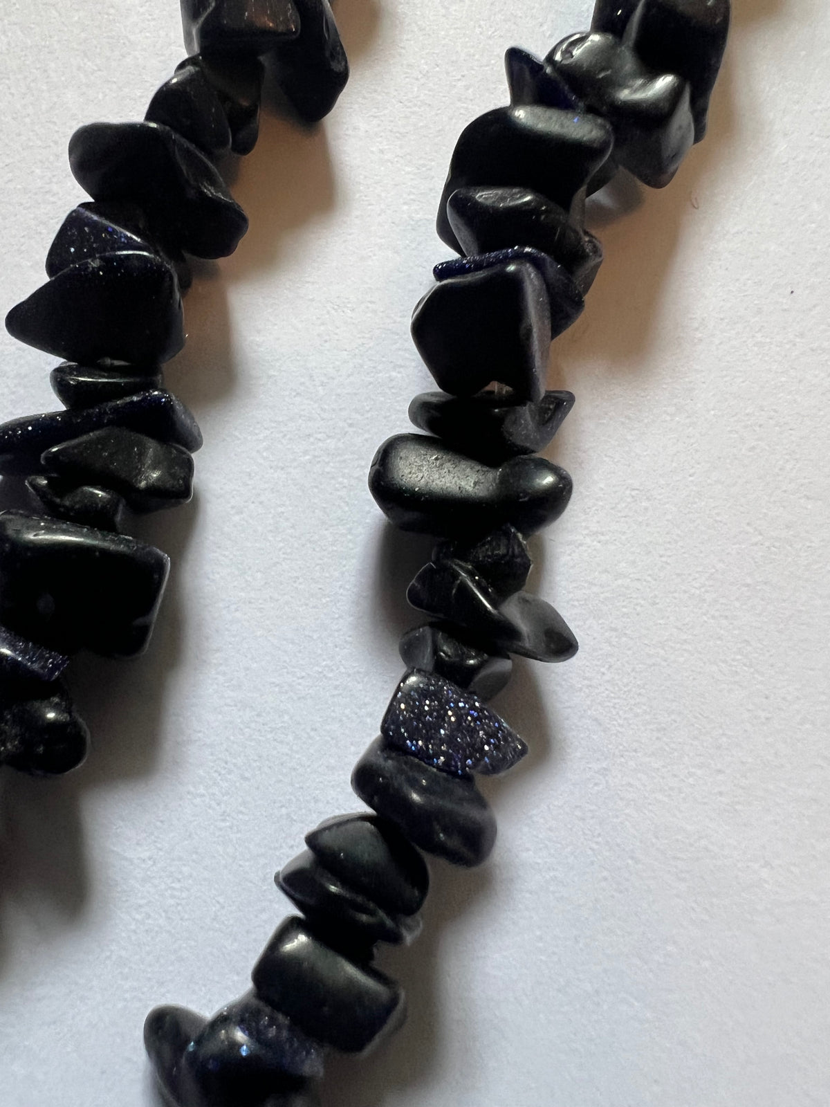 Blue Goldstone Chip Necklace