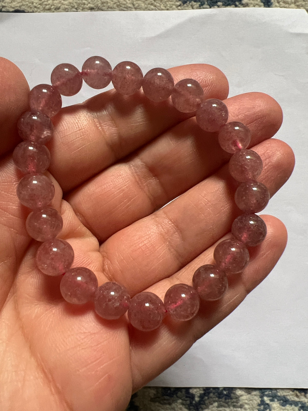 AA Strawberry Quartz Bracelet