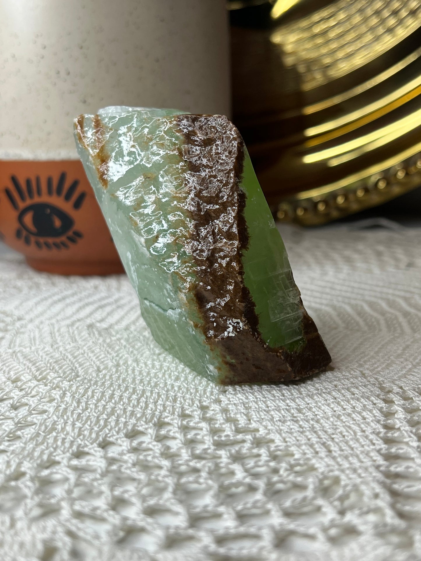 Green Calcite Chunk - Raven + Sage