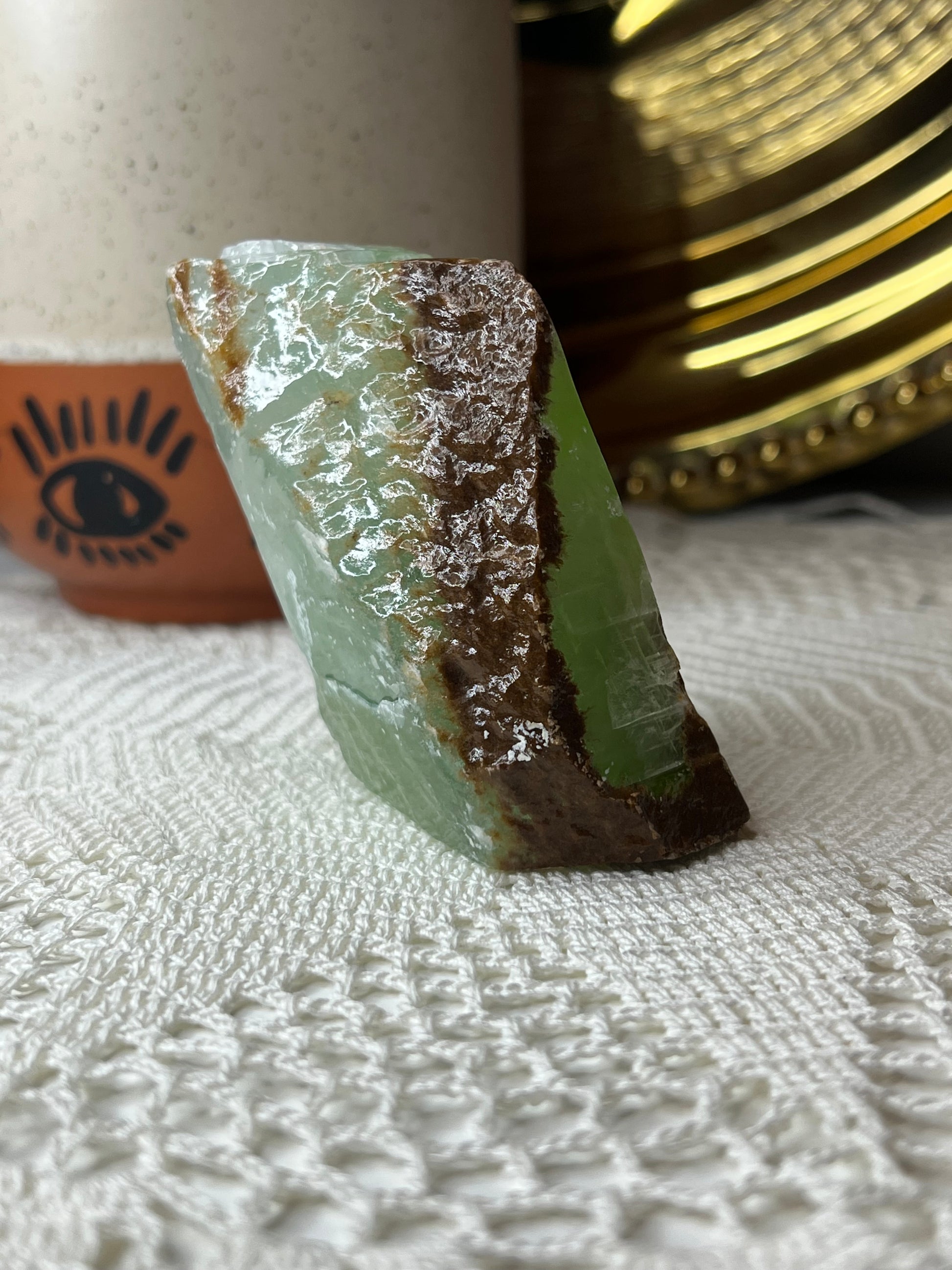 Green Calcite Chunk - Raven + Sage