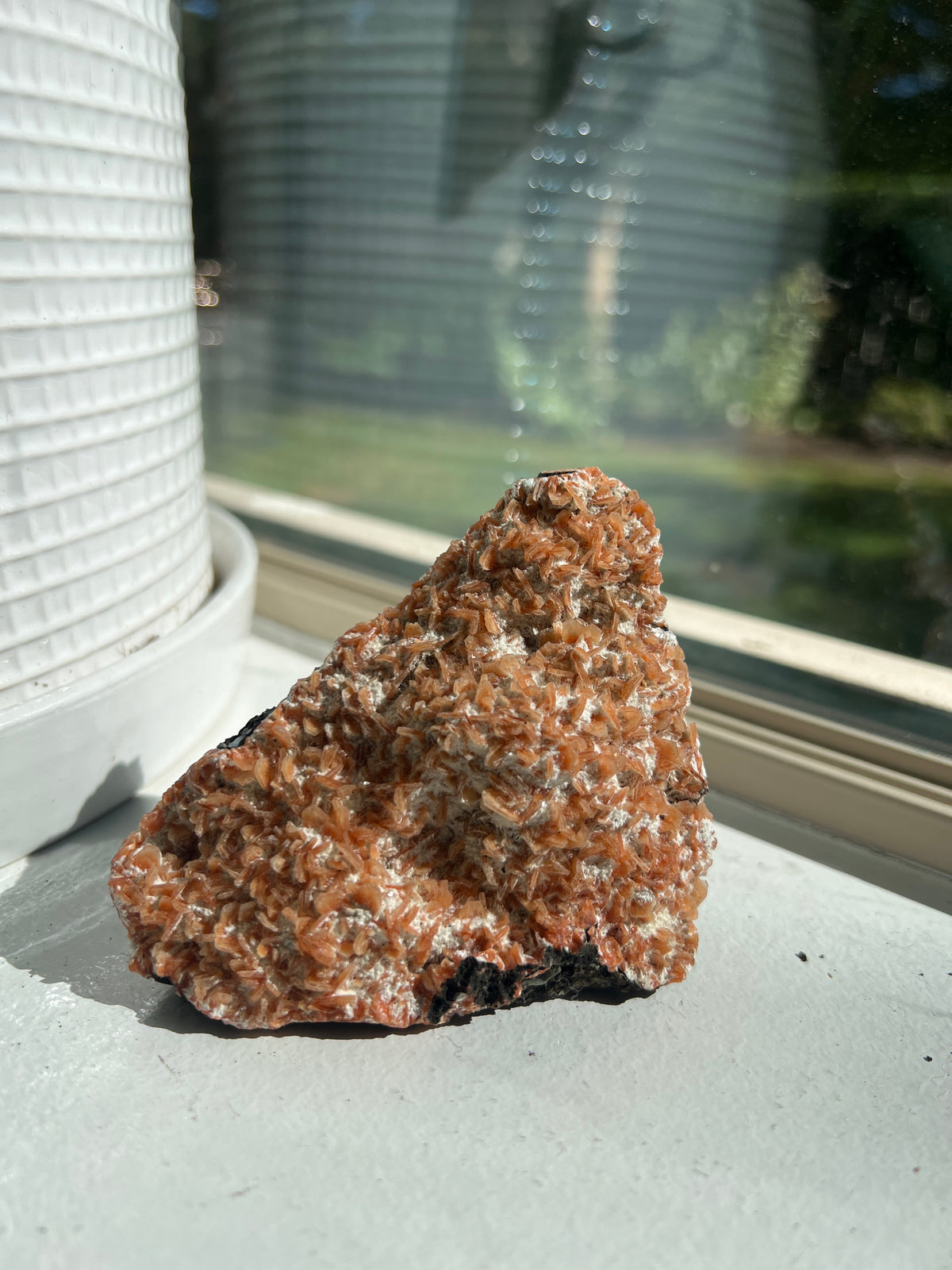 Orange Heulandite cluster