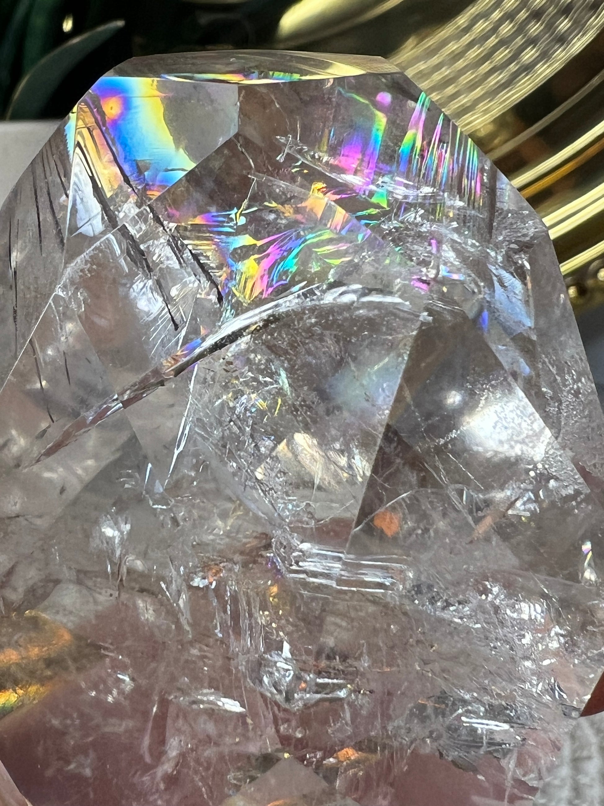 Faceted Clear Quartz - Raven + Sage