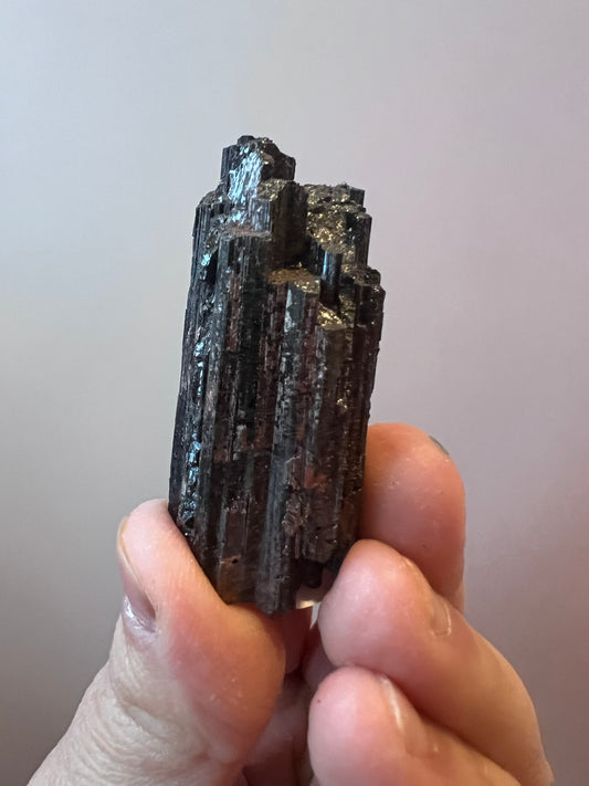 Black Tourmaline With Mica Raw Cluster - Brazil