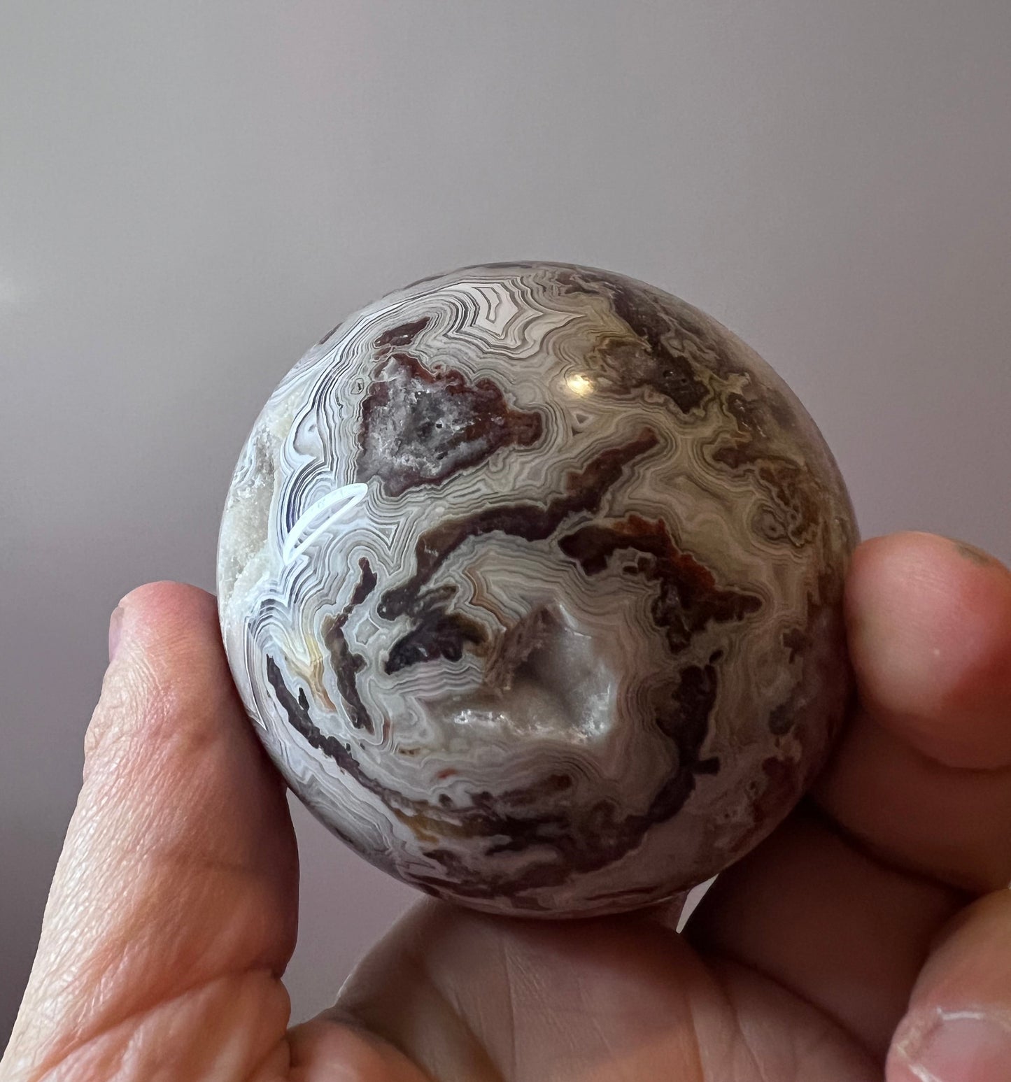 Crazy Lace Agate Sphere - Mexico