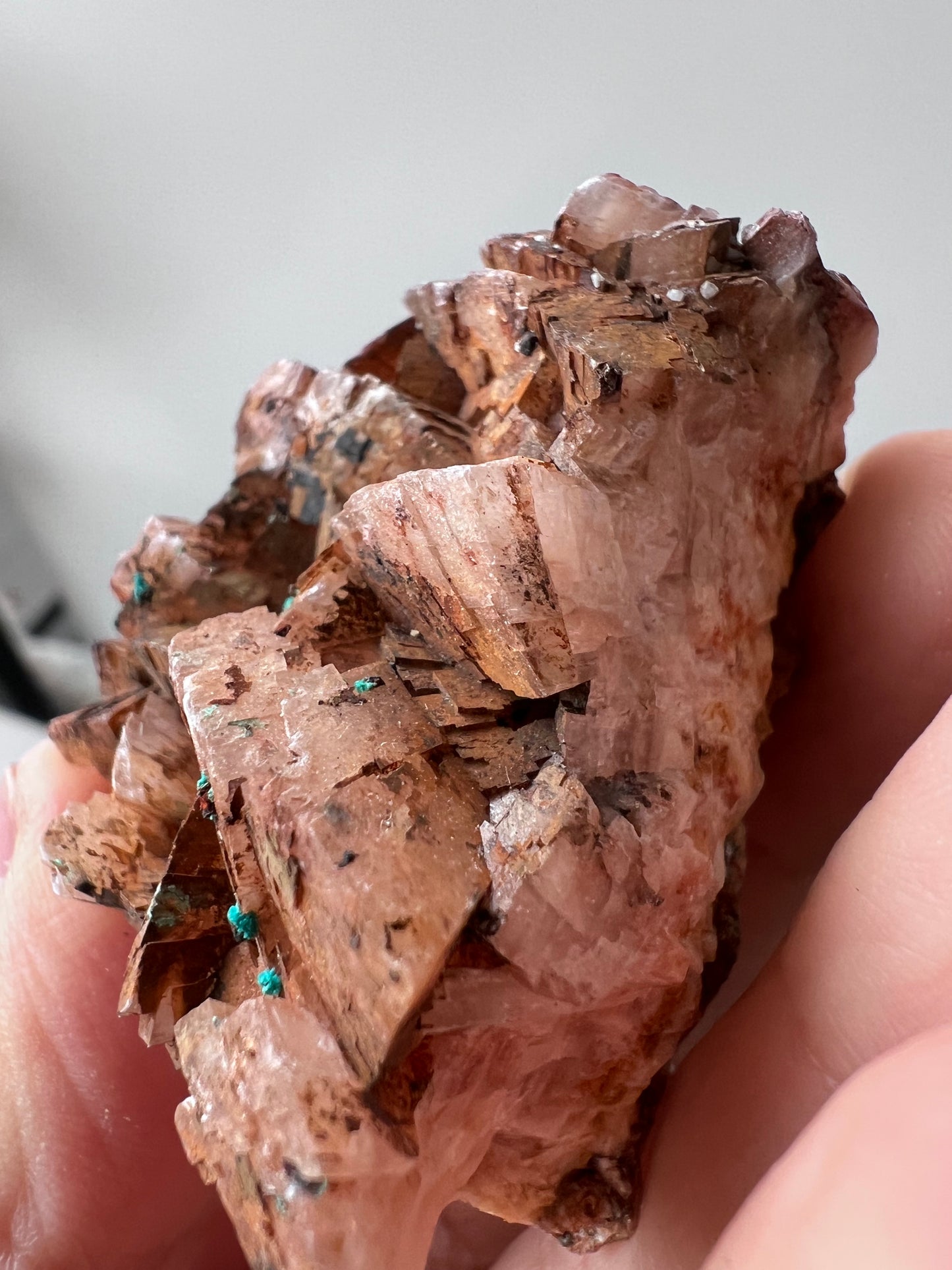 *RARE* Dolomite with Malachite Inclusions - Morocco