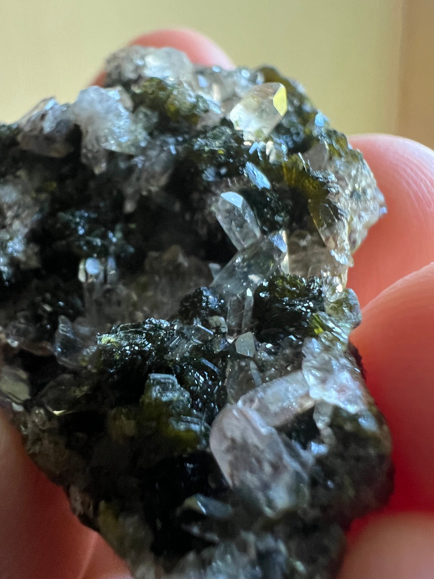 Epidote & Quartz Cluster with Hematite Inclusions