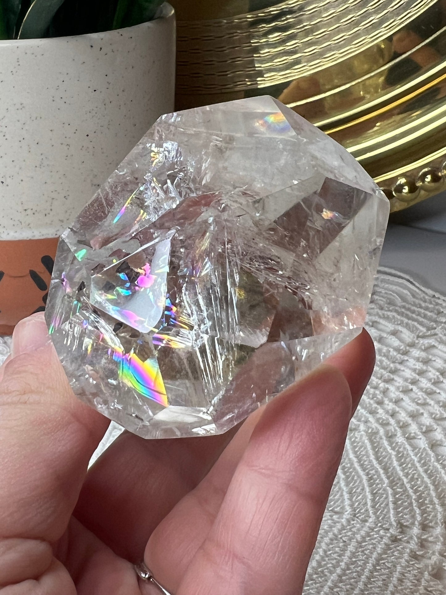 Faceted Clear Quartz - Raven + Sage