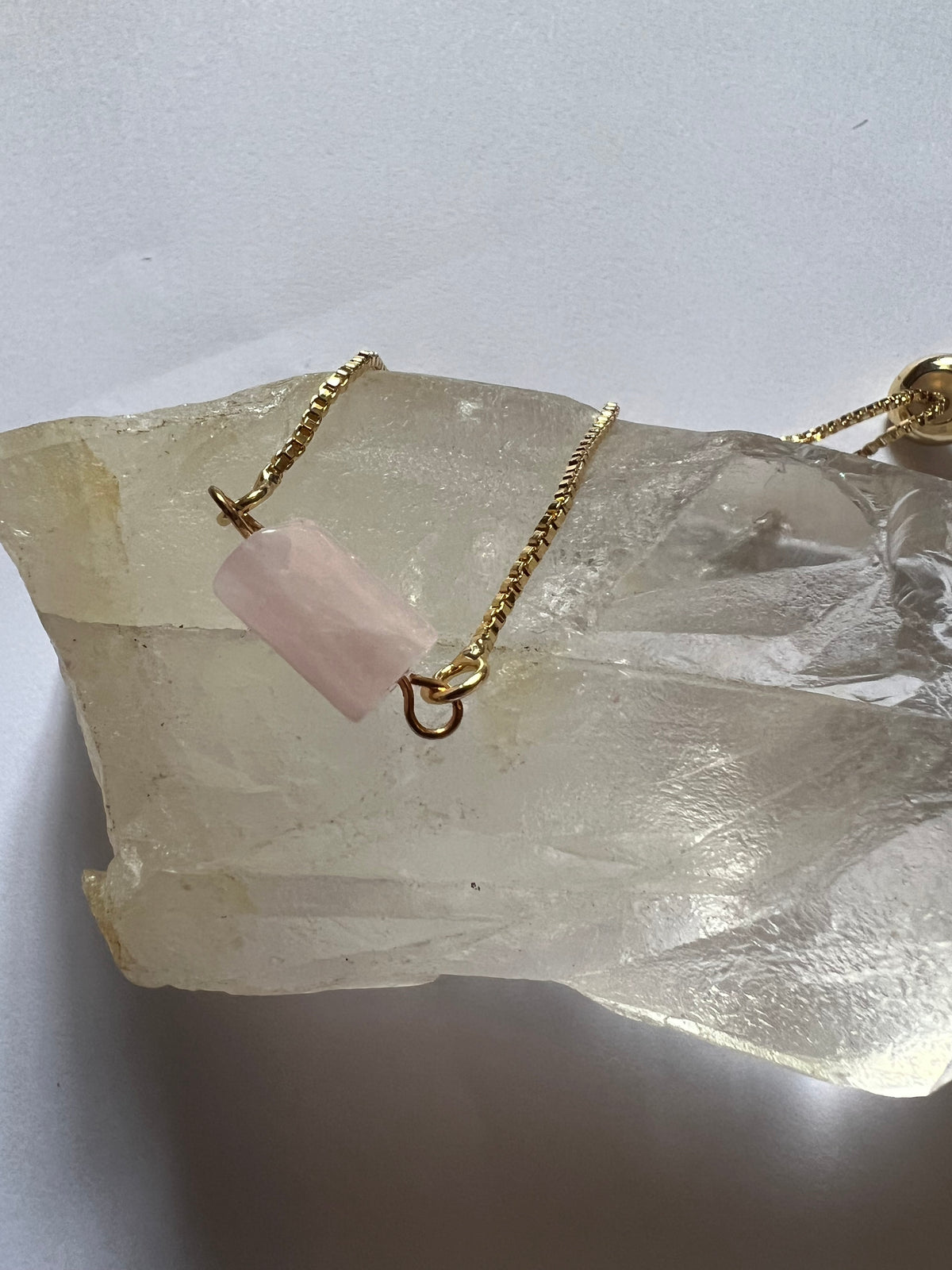 Rose Quartz Good Plated Bracelet