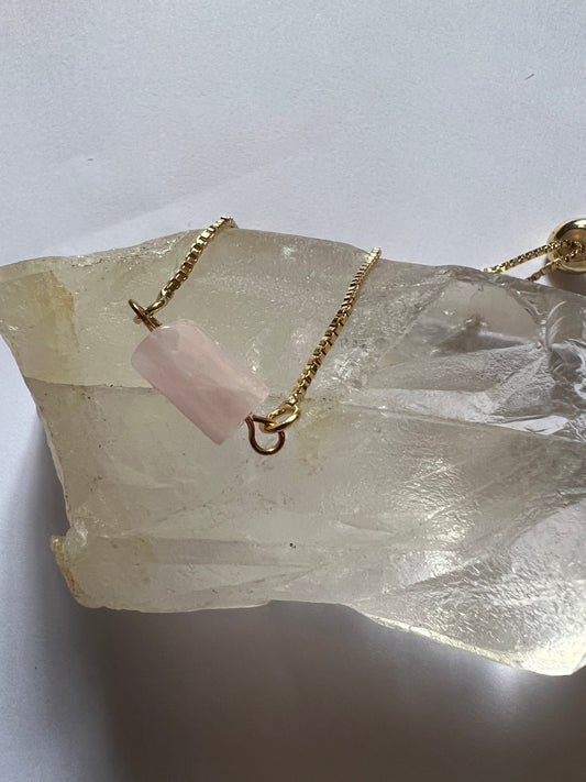 Rose Quartz Good Plated Bracelet