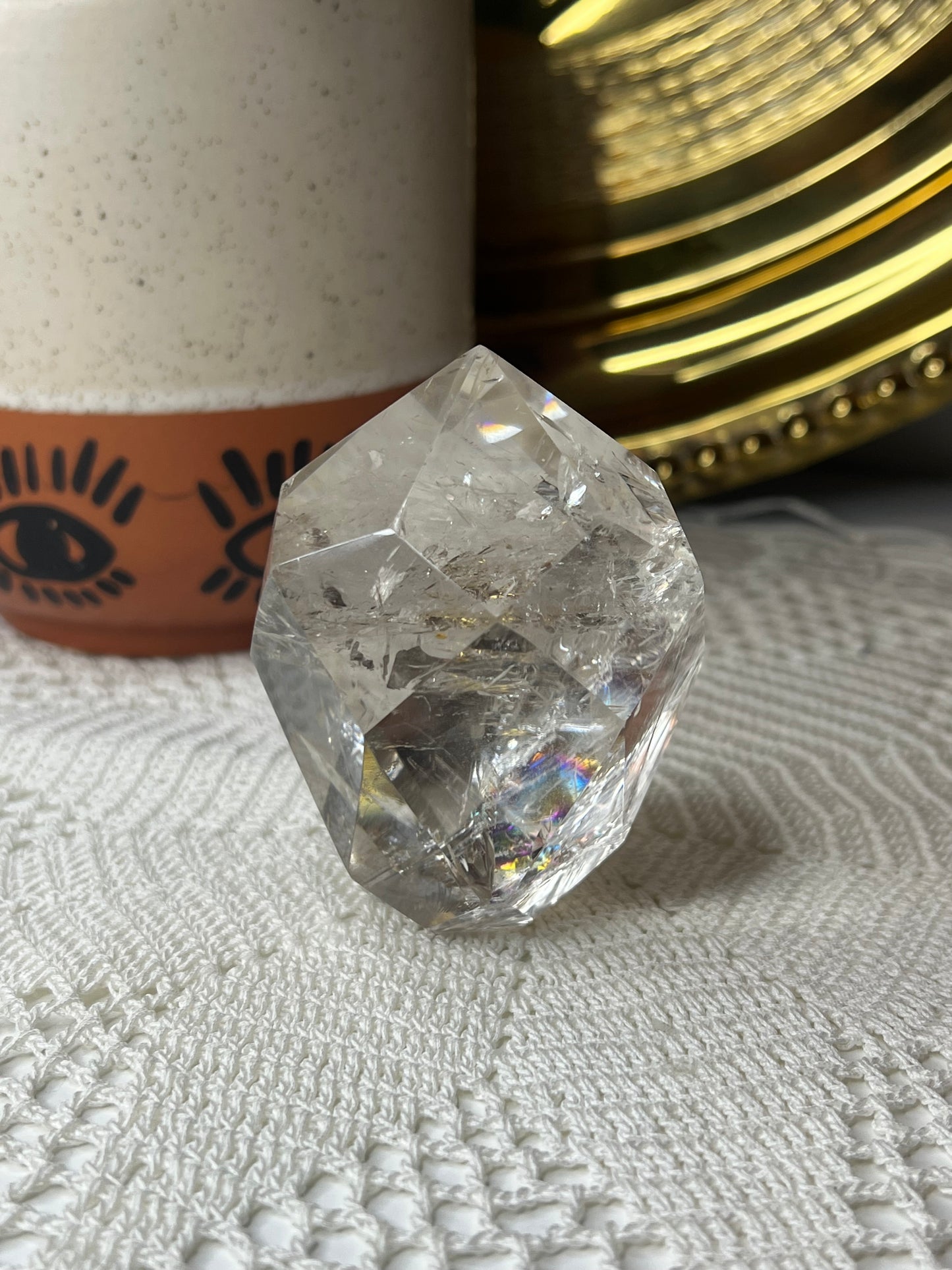 Faceted Clear Quartz - Raven + Sage