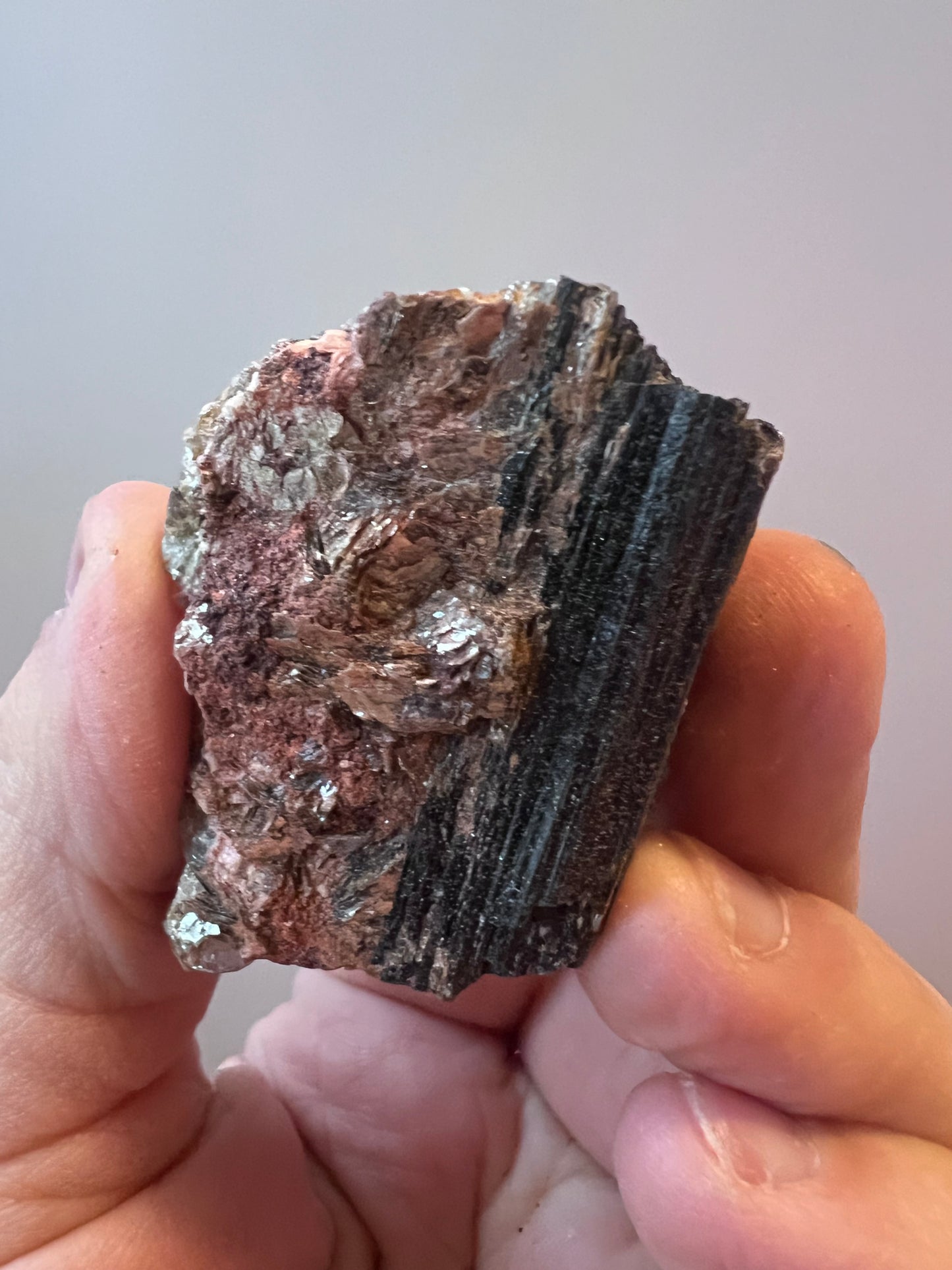 Black Tourmaline with Mica Raw Cluster - Brazil