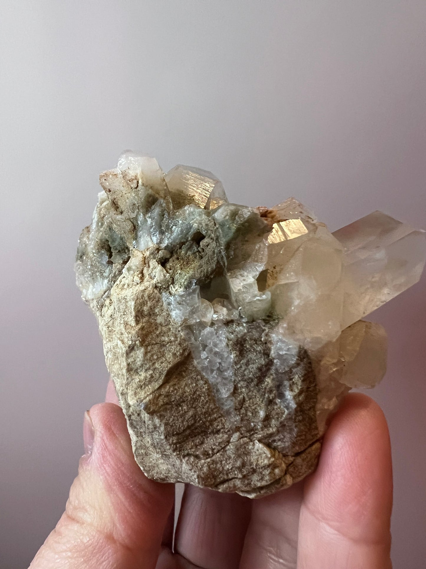Phantom Chlorite Quartz Cluster on Matrix - Pakistan