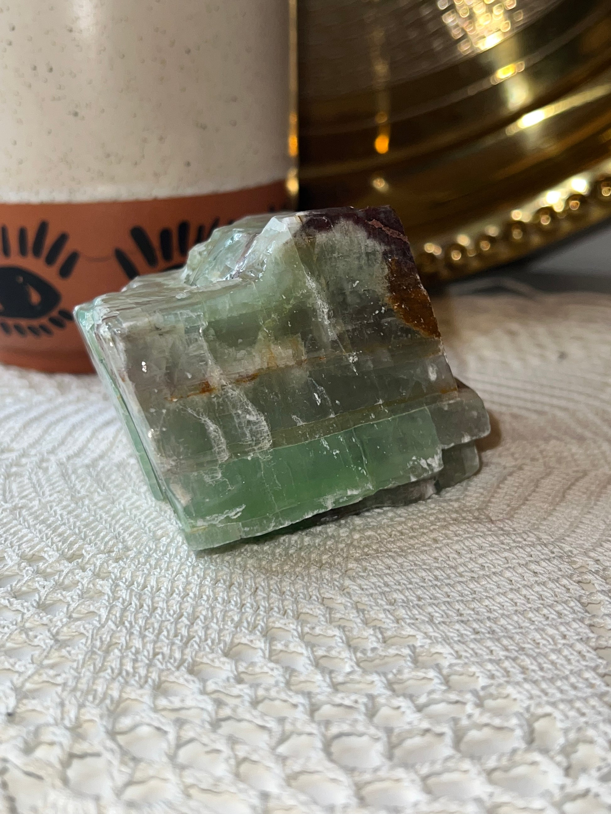 Green Calcite Chunk - Raven + Sage