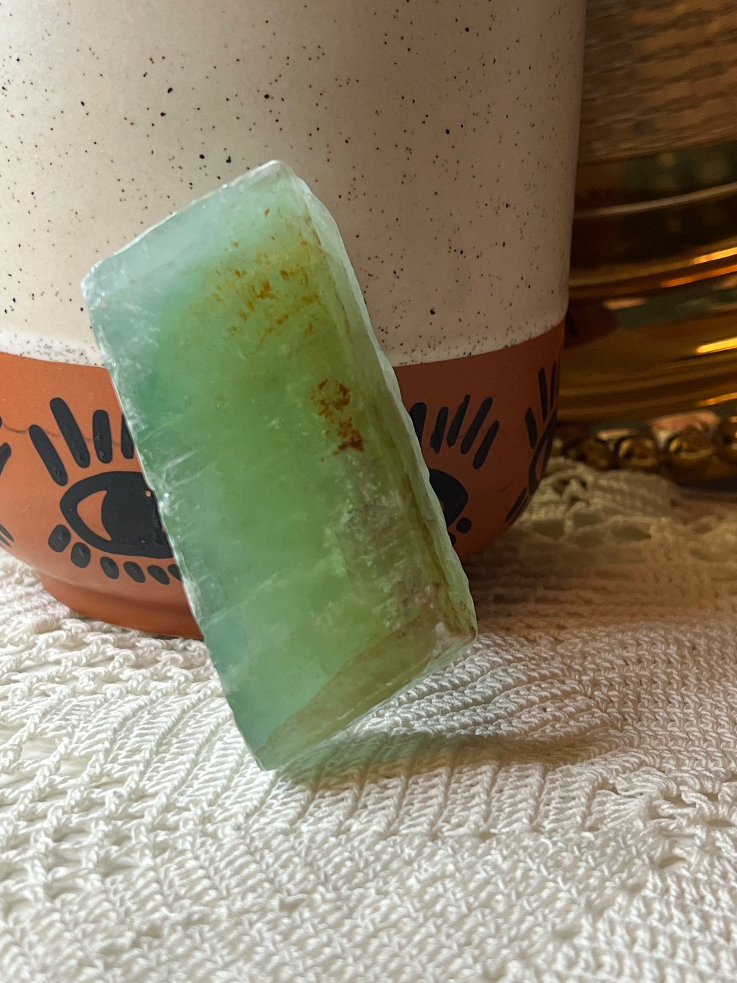 Green Calcite Chunk - Raven + Sage