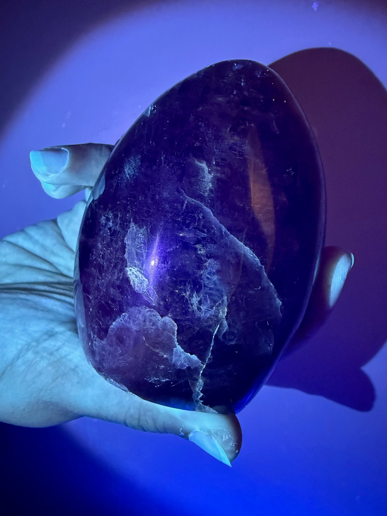 Black Moonstone Freeform (UV Reactive) - Madagascar - Raven + Sage