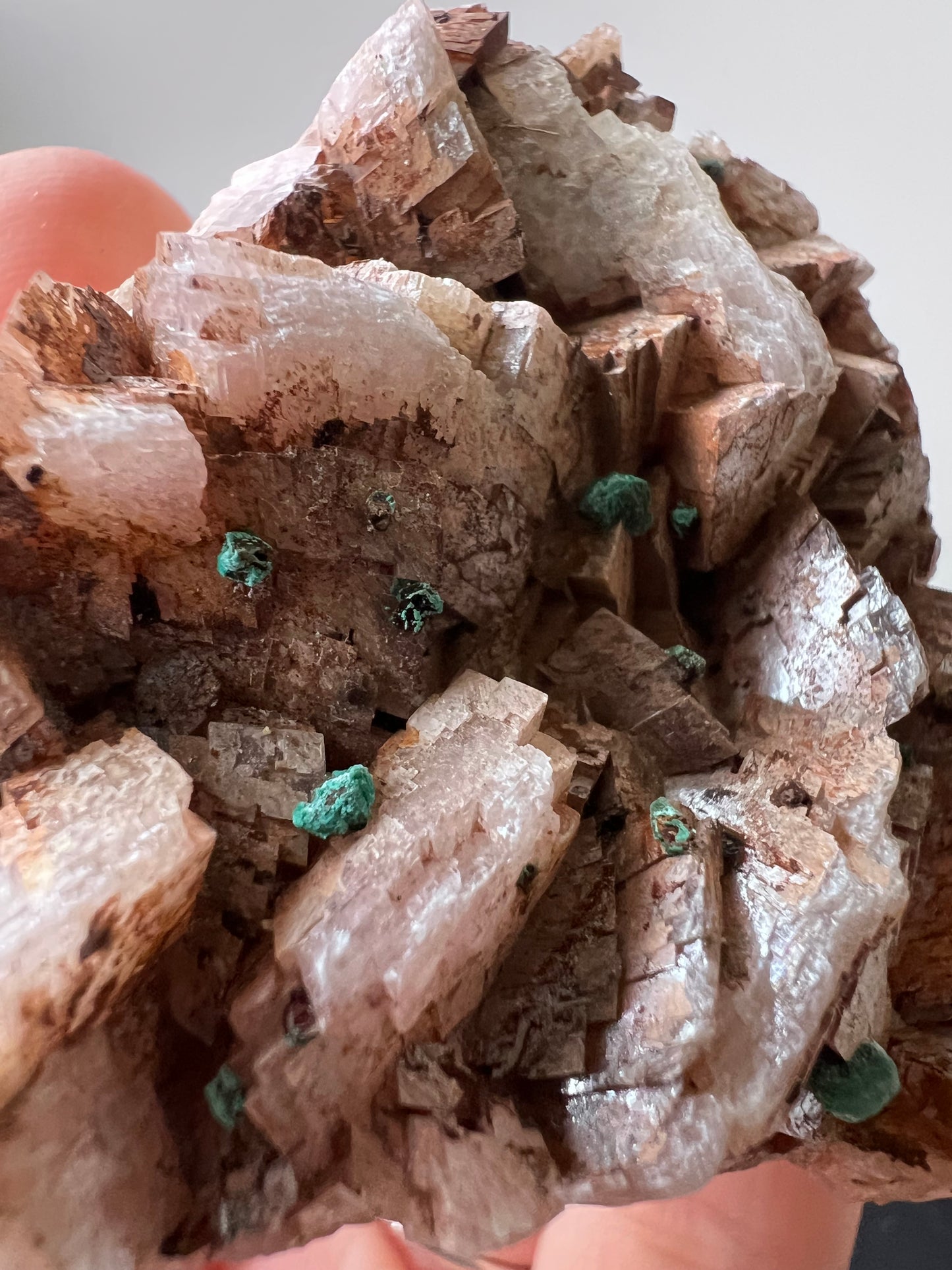 *RARE* Dolomite with Malachite Inclusions - Morocco