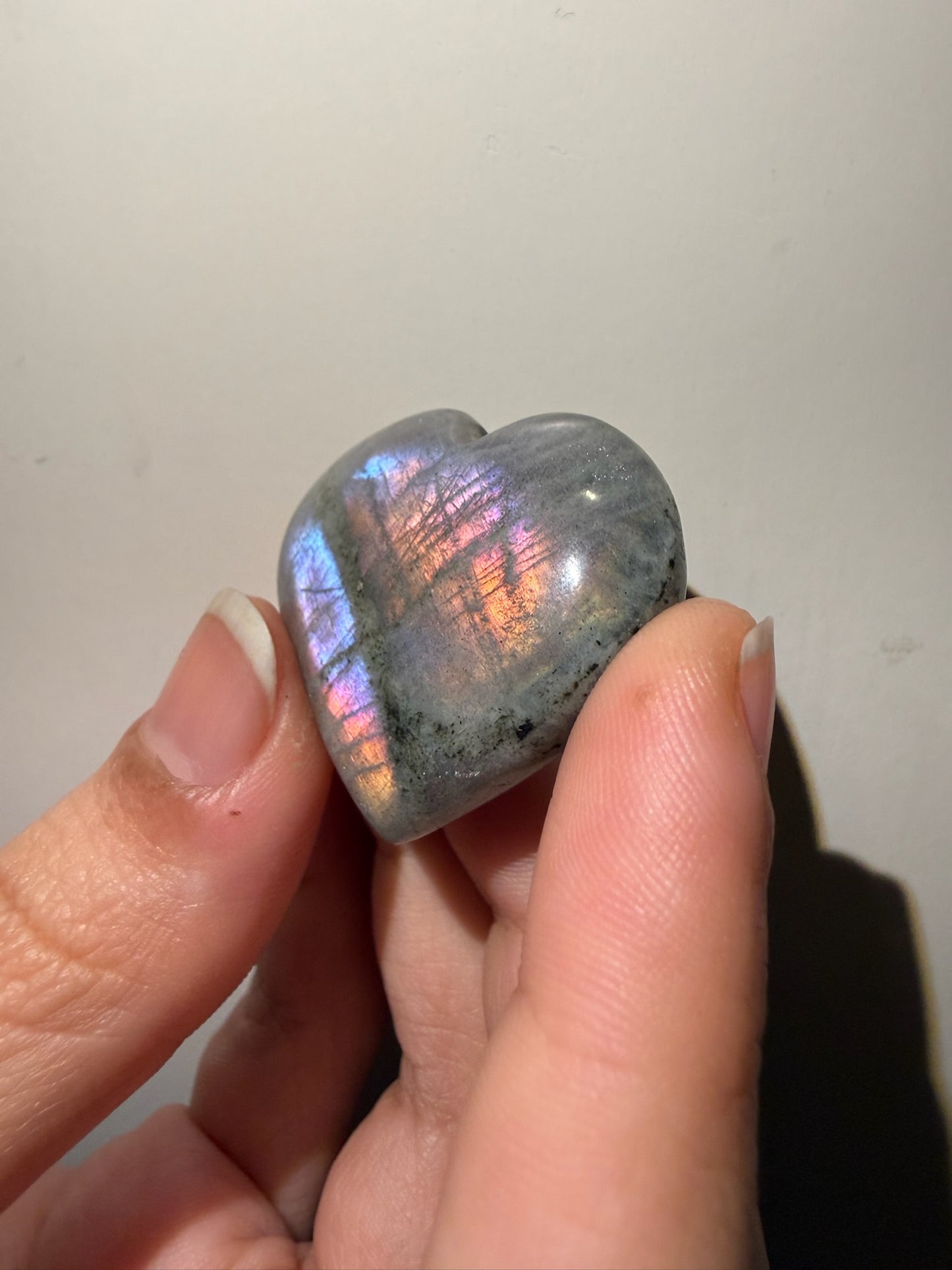 Labradorite Heart Carving - Madagascar